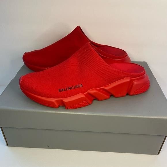 Balenciaga New Authentic Women’s Balenciaga Red Speed Mule sneakers San Size US 9.5 / EU 42-43 - 3 Thumbnail