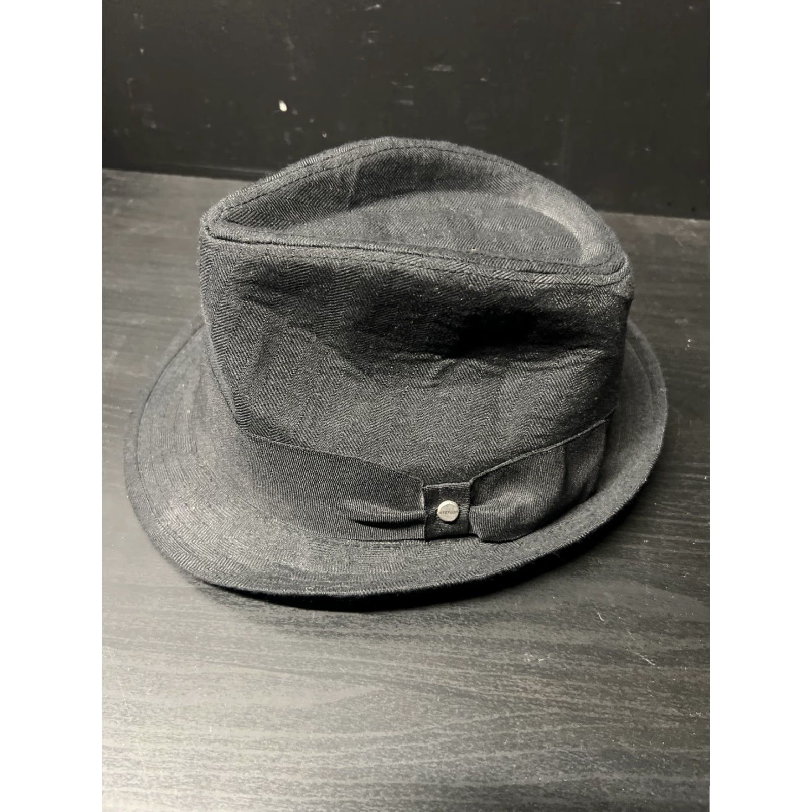 Stetson VINTAGE? Stetson All American Fedora Hat XL Black Mens Fedora XL Black Stetson American Style Size ONE SIZE - 2 Thumbnail