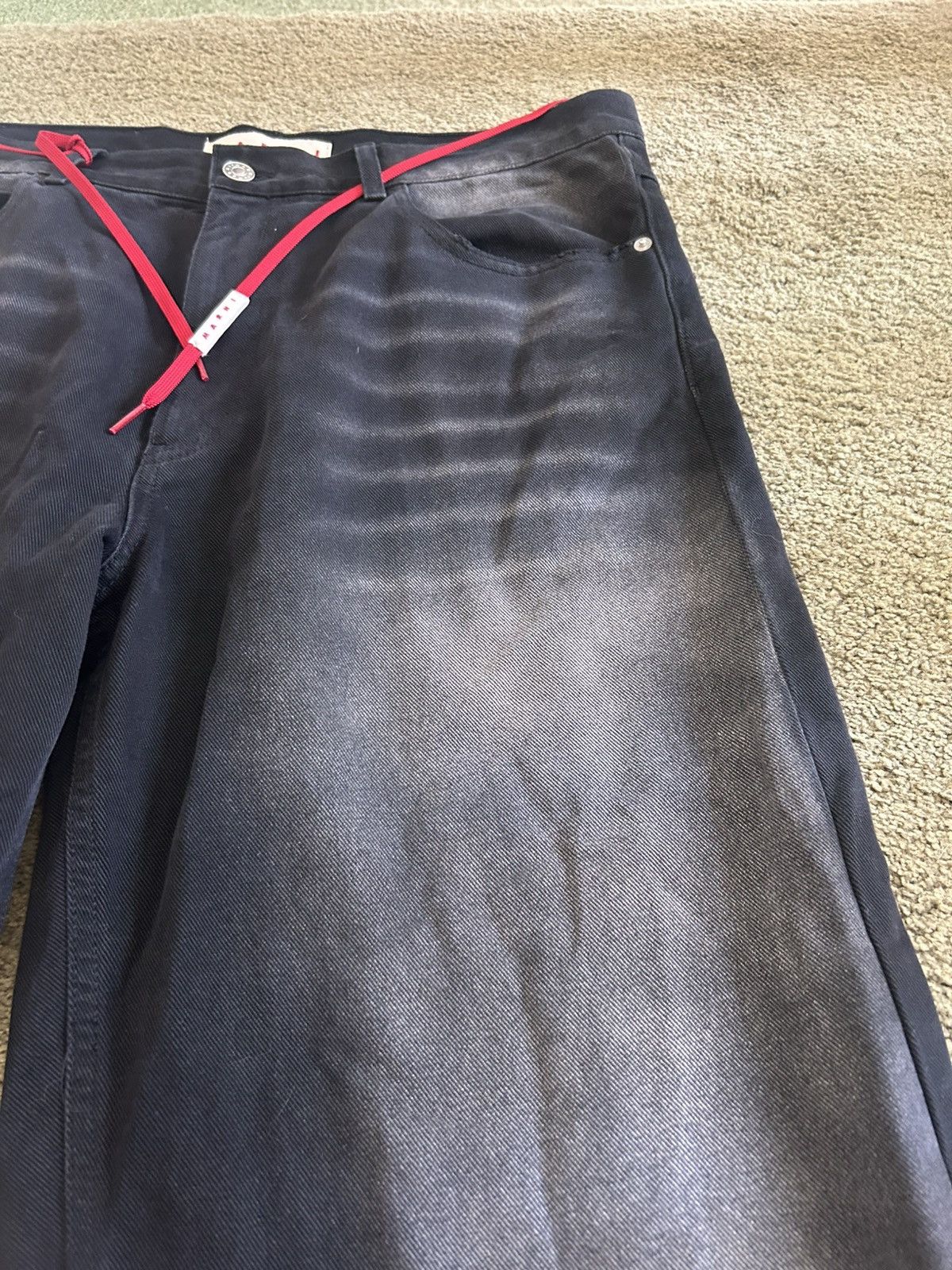 Marni Marni Faded Black Drawstring denim Size US 34 / EU 50 - 4 Thumbnail