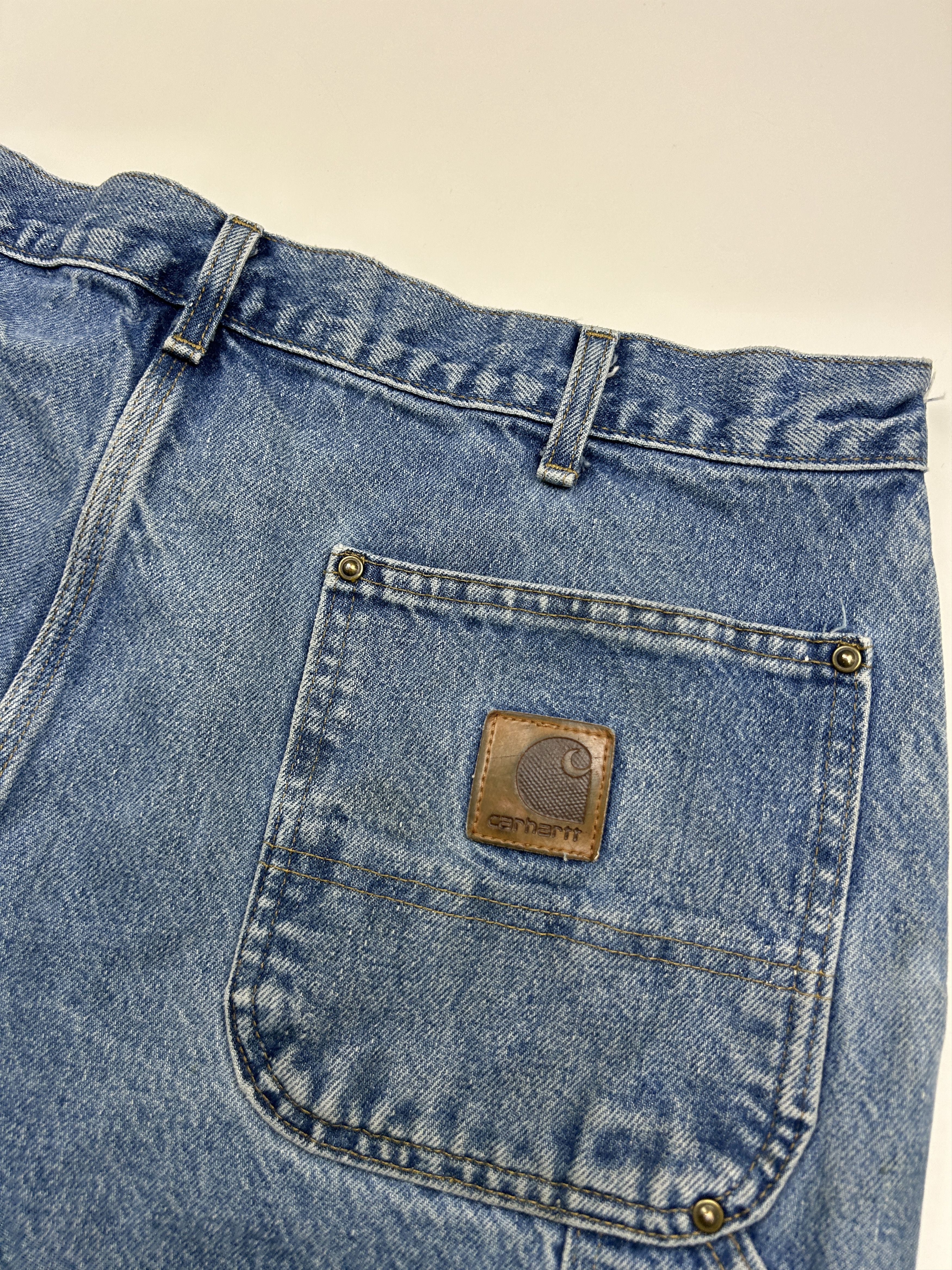 Carhartt Vintage Carhartt Denim Work-Wear Double Knee Pants Size 37W Size US 37 - 7 Thumbnail