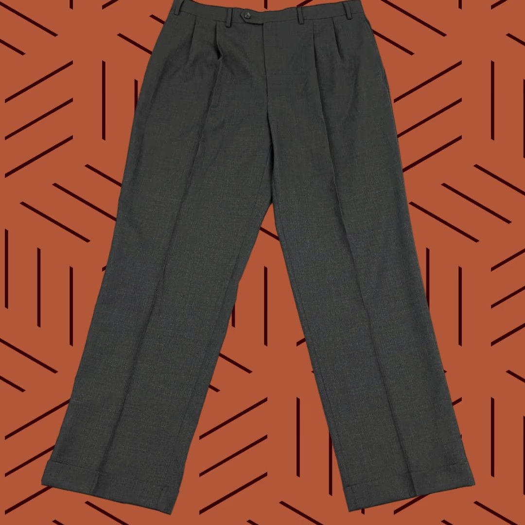 Ralph Lauren VTG LRL Ralph Lauren Wool Pants Mens 36x32 Total Comfort Gray Trousers Slacks Dress Pants Regular 36 Grey Wool 5-Pocket Size US 36 / EU 52 - 1 Thumbnail