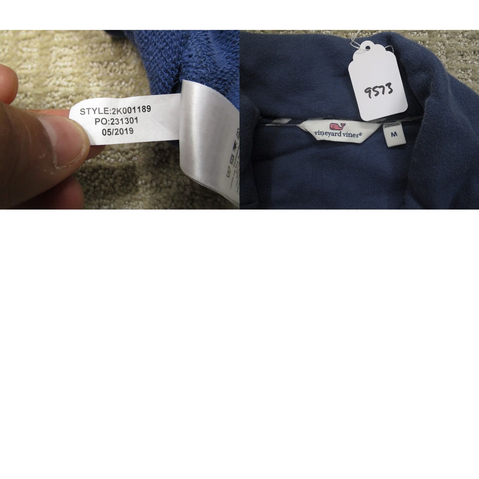 Vineyard Vines Vineyard Vines Pullover Womens Medium Blue 1/4 Zip Striped Shoulder Patch Casual Shirt Womens M Blue Striped 1/4 Zip Pullover Size M / US 6-8 / IT 42-44 - 8 Thumbnail