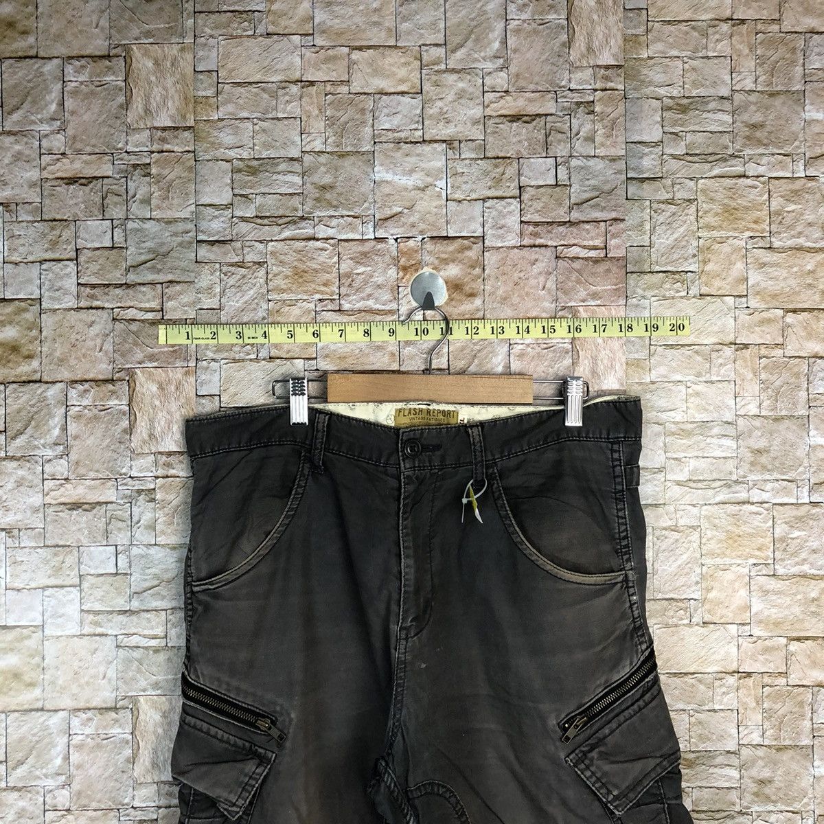 Japanese Brand Flash Report Brown Cargo Multipocket Pants #A351 Size US 34 / EU 50 - 4 Thumbnail