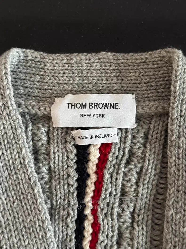 Thom Browne Thom Browne Back Striped Cardigan Size US XXS / EU 40 - 3 Thumbnail