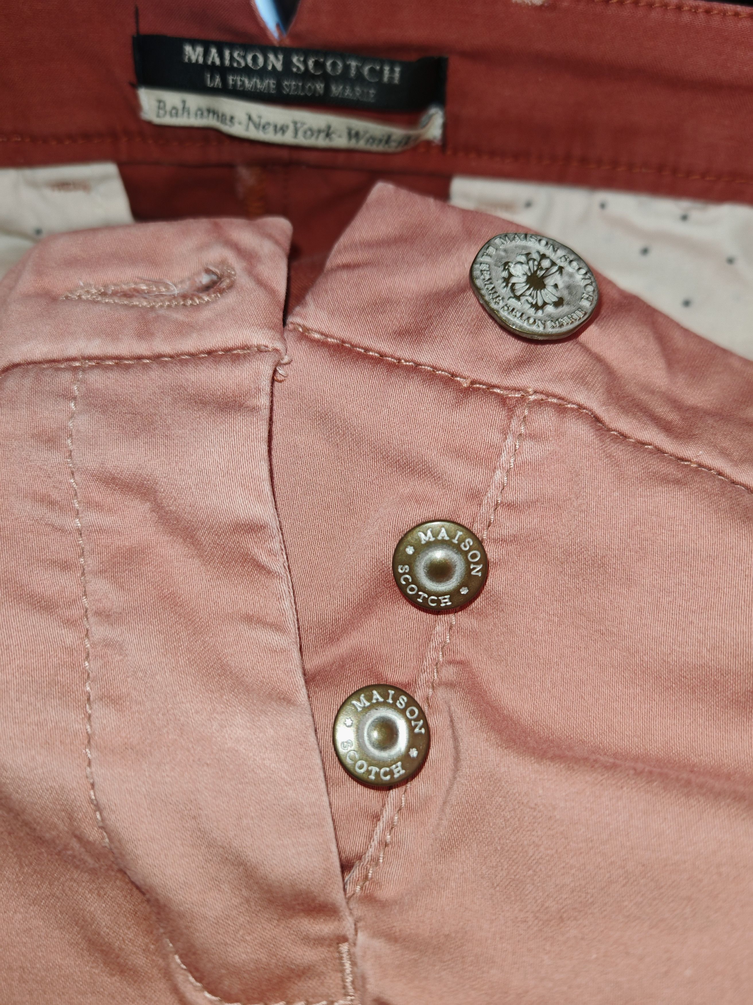 Maison Scotch Pink Maison Scotch & Soda Chinos sz W29/L32 Button Fly Prep Size 29" - 7 Thumbnail