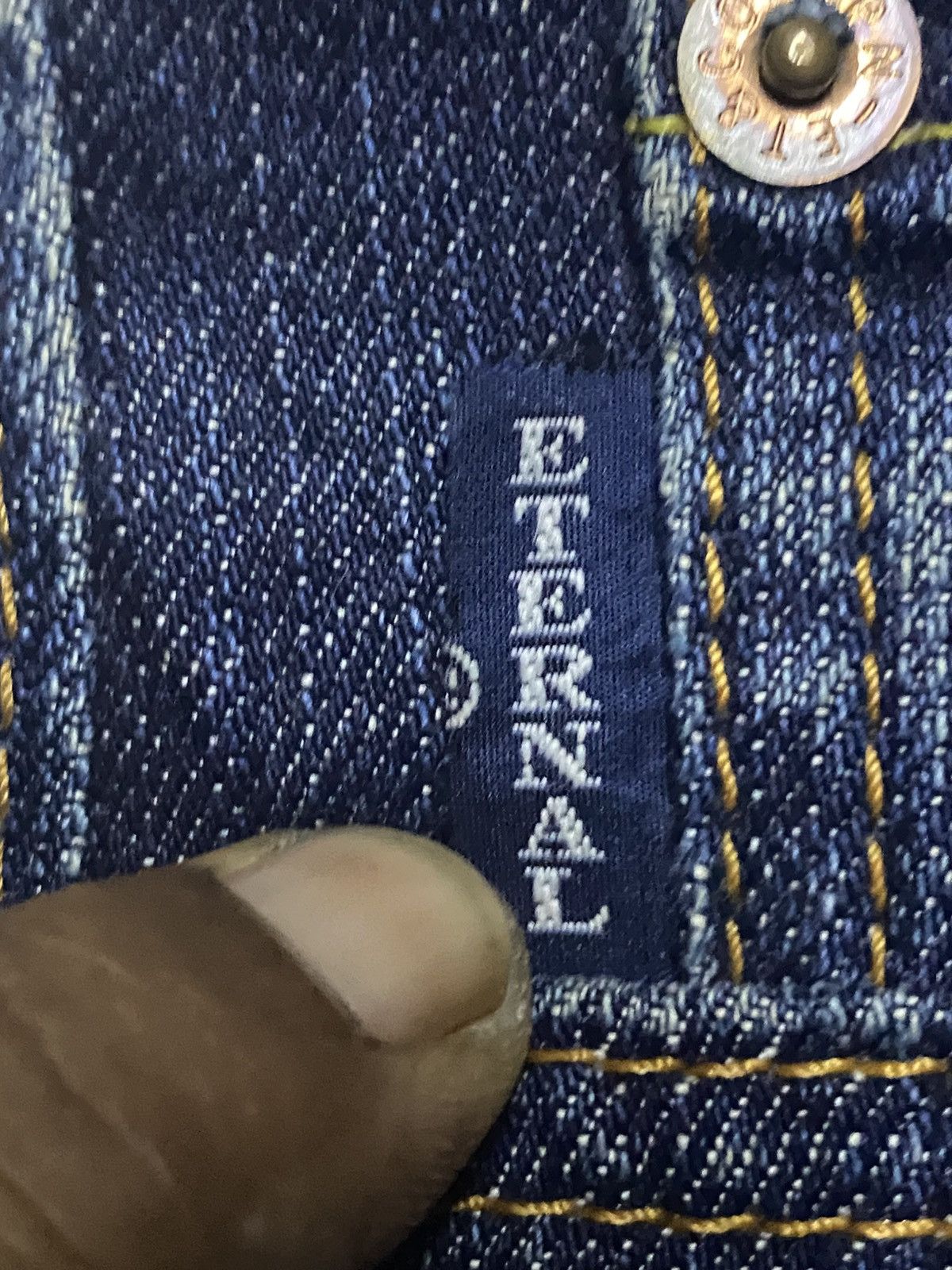 Eternal Vintage Eternal Blue Wash Skinny Slim Fit Jeans Size US 34 / EU 50 - 9 Thumbnail