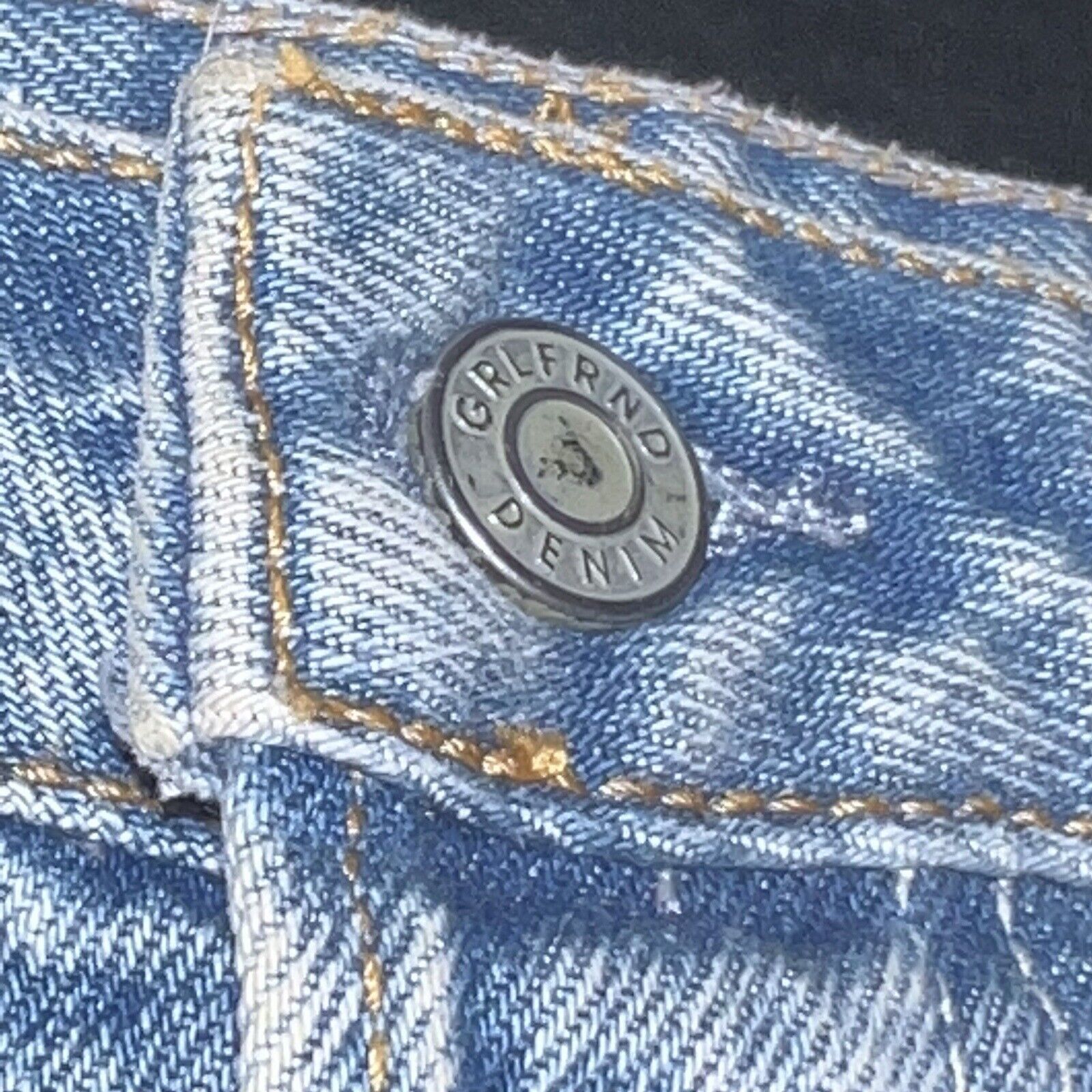 GRLFRND GRLFRND Sz 28 Lava Bed Rhoda Distressed Denim Mini Skirt Size 28" / US 6 / IT 42 - 7 Thumbnail