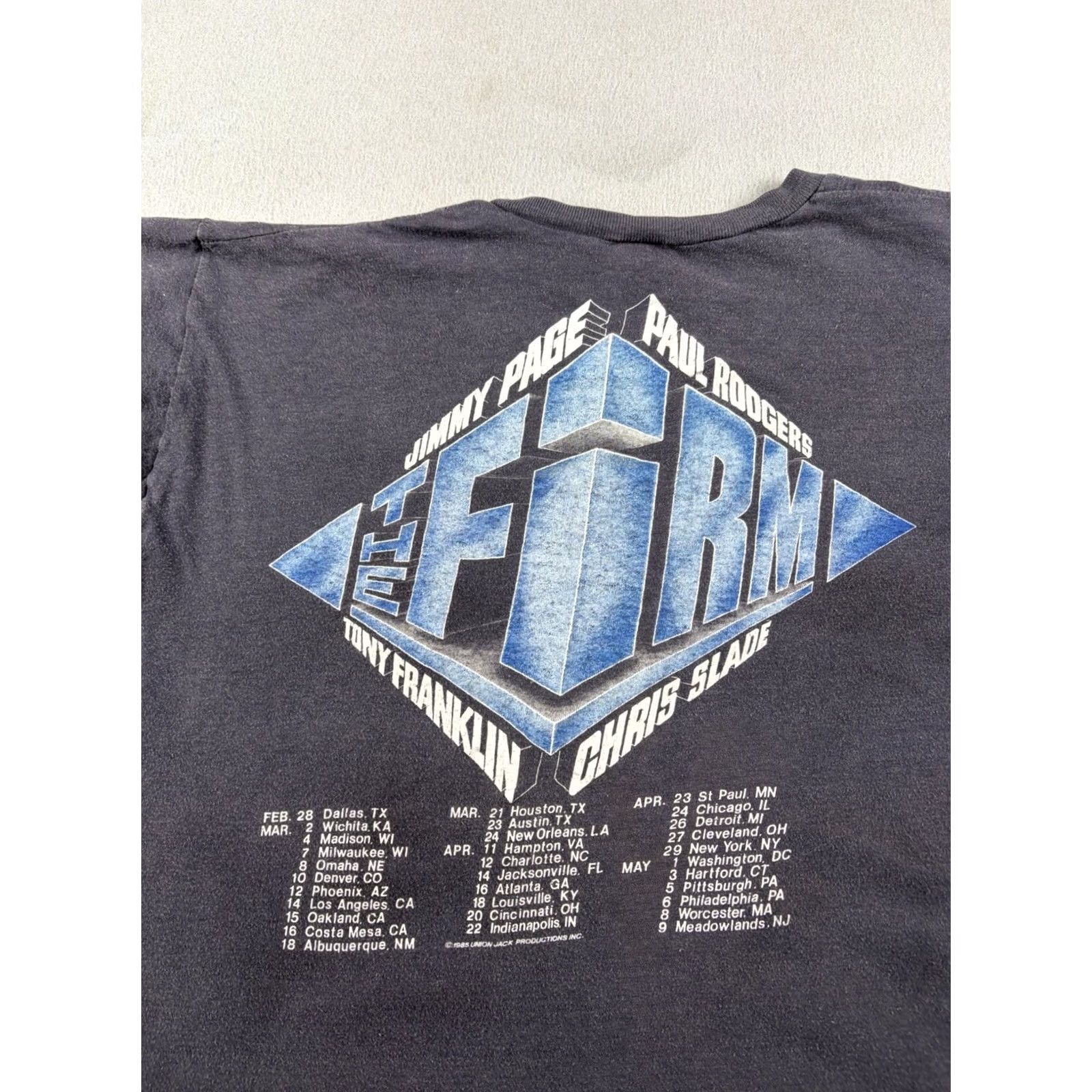 Vintage VINTAGE The Firm Jimmy Page Shirt Boxy Small Led Zeppelin Paul Rodgers 80s S Black Mens Size US S / EU 44-46 / 1 - 5 Thumbnail