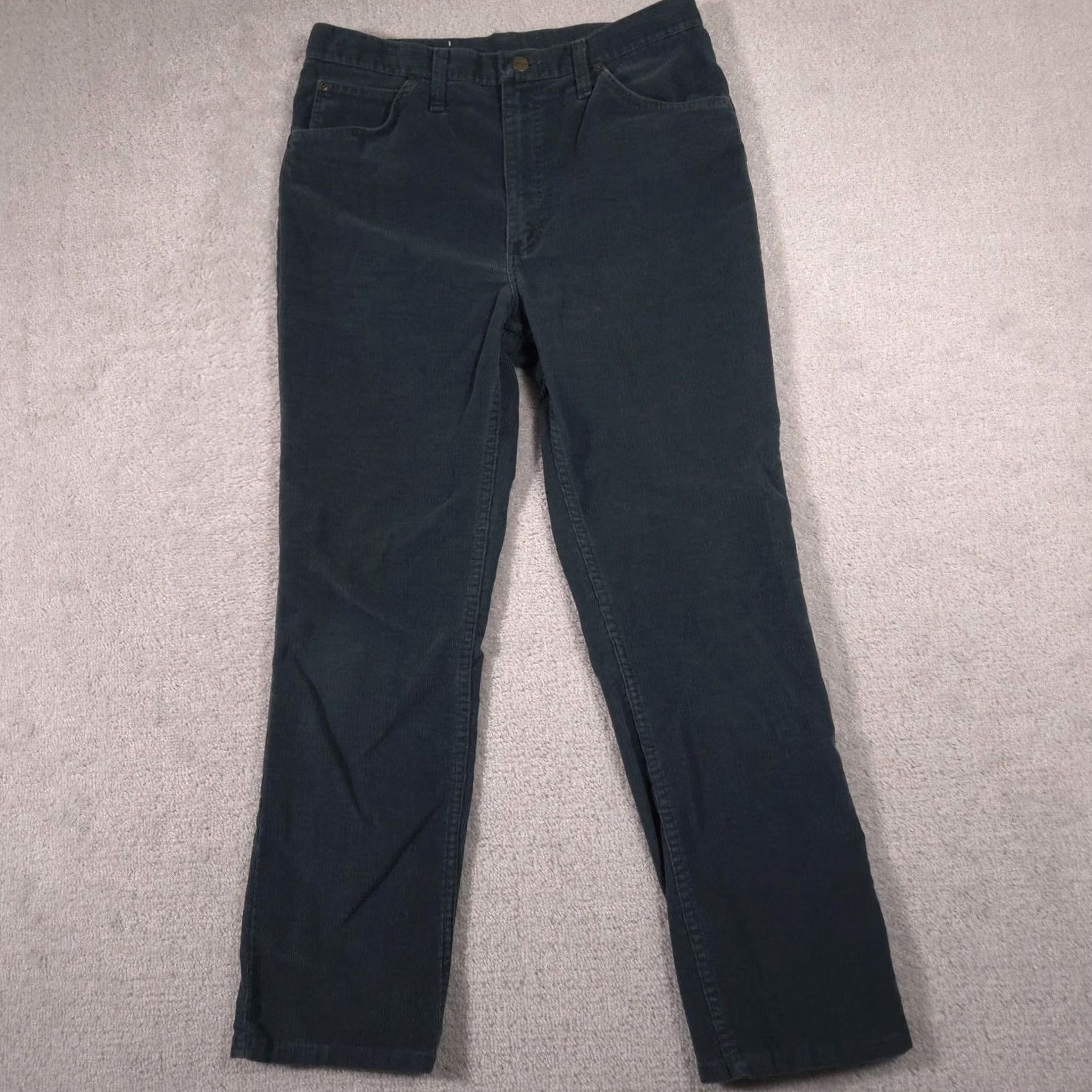 Wrangler Wrangler Pants Mens 34x29 Green Corduroy Regular Fit Straight Leg Casual Size US 34 / EU 50 - 2 Thumbnail