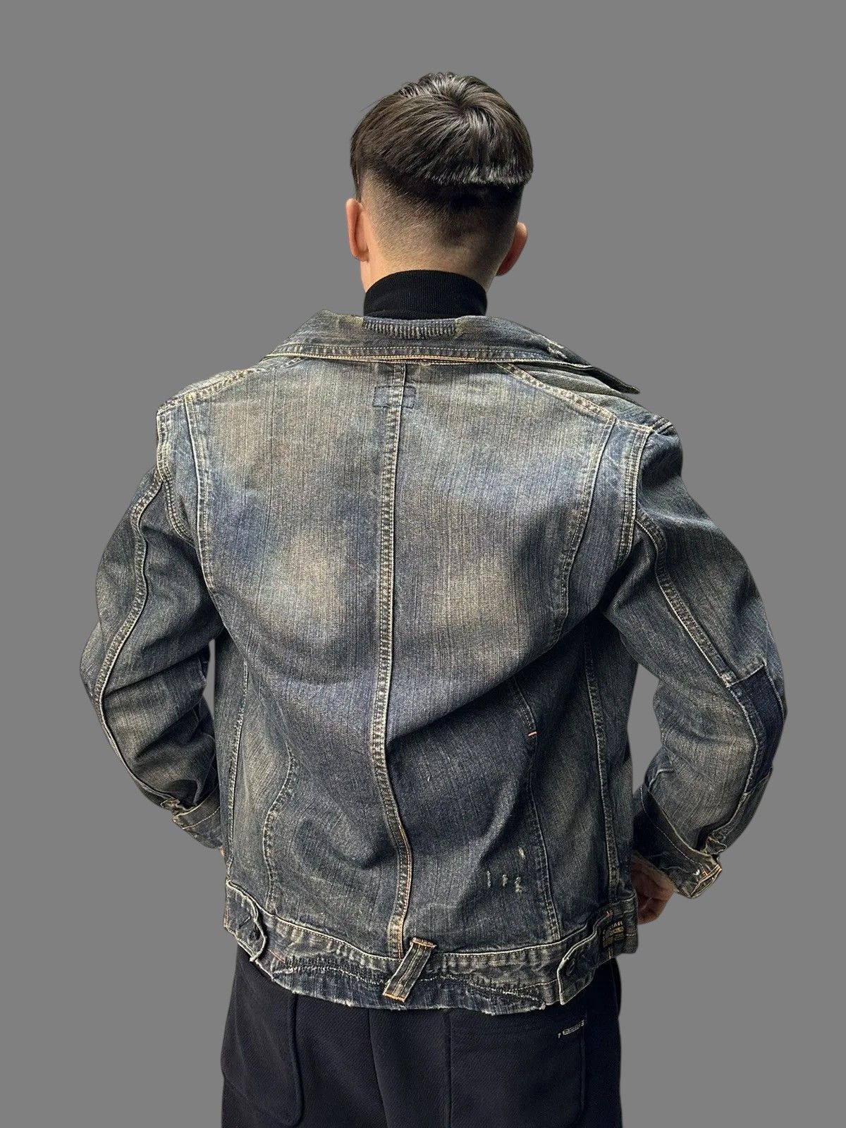 Diesel G-Star Raw Denim Jacket Distressed Workwear 2000s Size US L / EU 52-54 / 3 - 13 Thumbnail