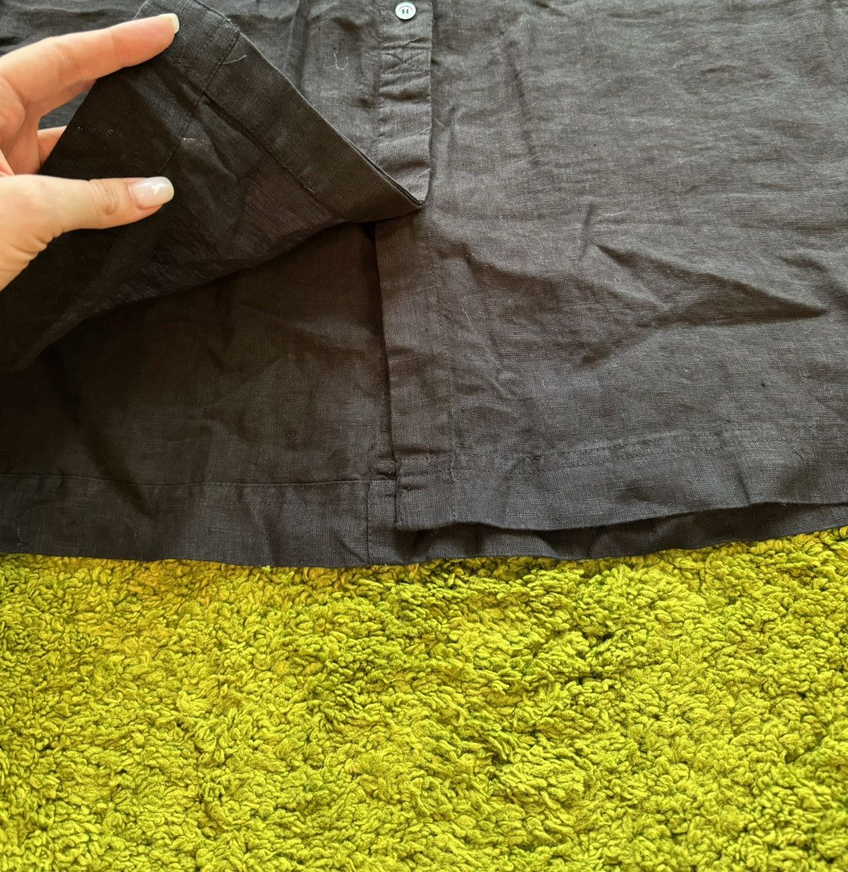 Designer Gudrun Sjoden 100% linen avant garde skirt Size 28" / US 6 / IT 42 - 4 Thumbnail