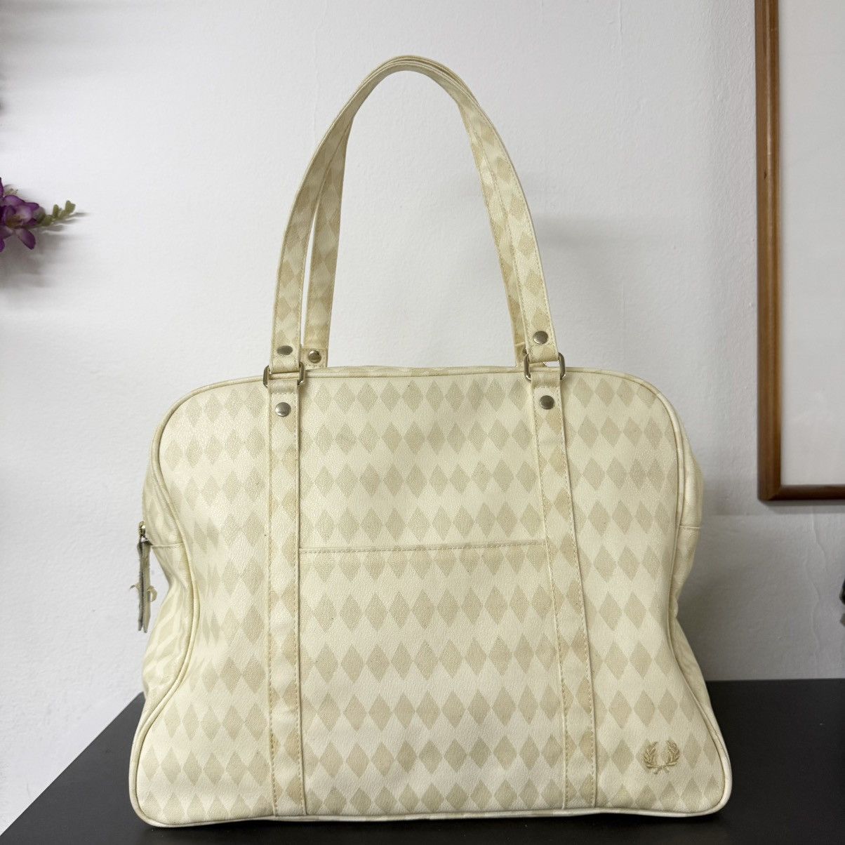 Fred Perry Vintage Fred Perry Mint Design Leather Boston Bag Size ONE SIZE - 1 Thumbnail