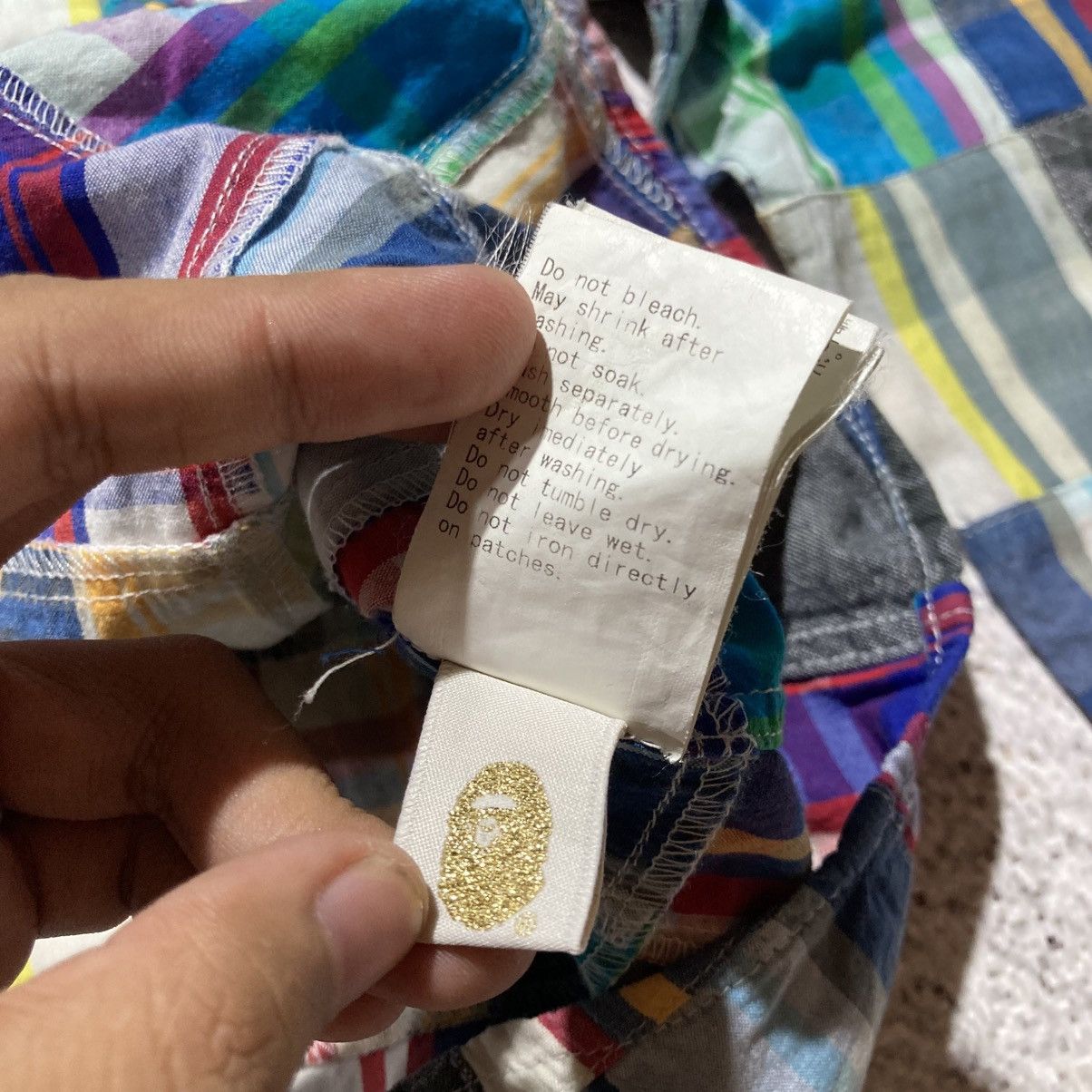 Bape OG Bape A Bathing Ape Camo Patchwork Long Slevee Shirt Size US S / EU 44-46 / 1 - 22 Thumbnail