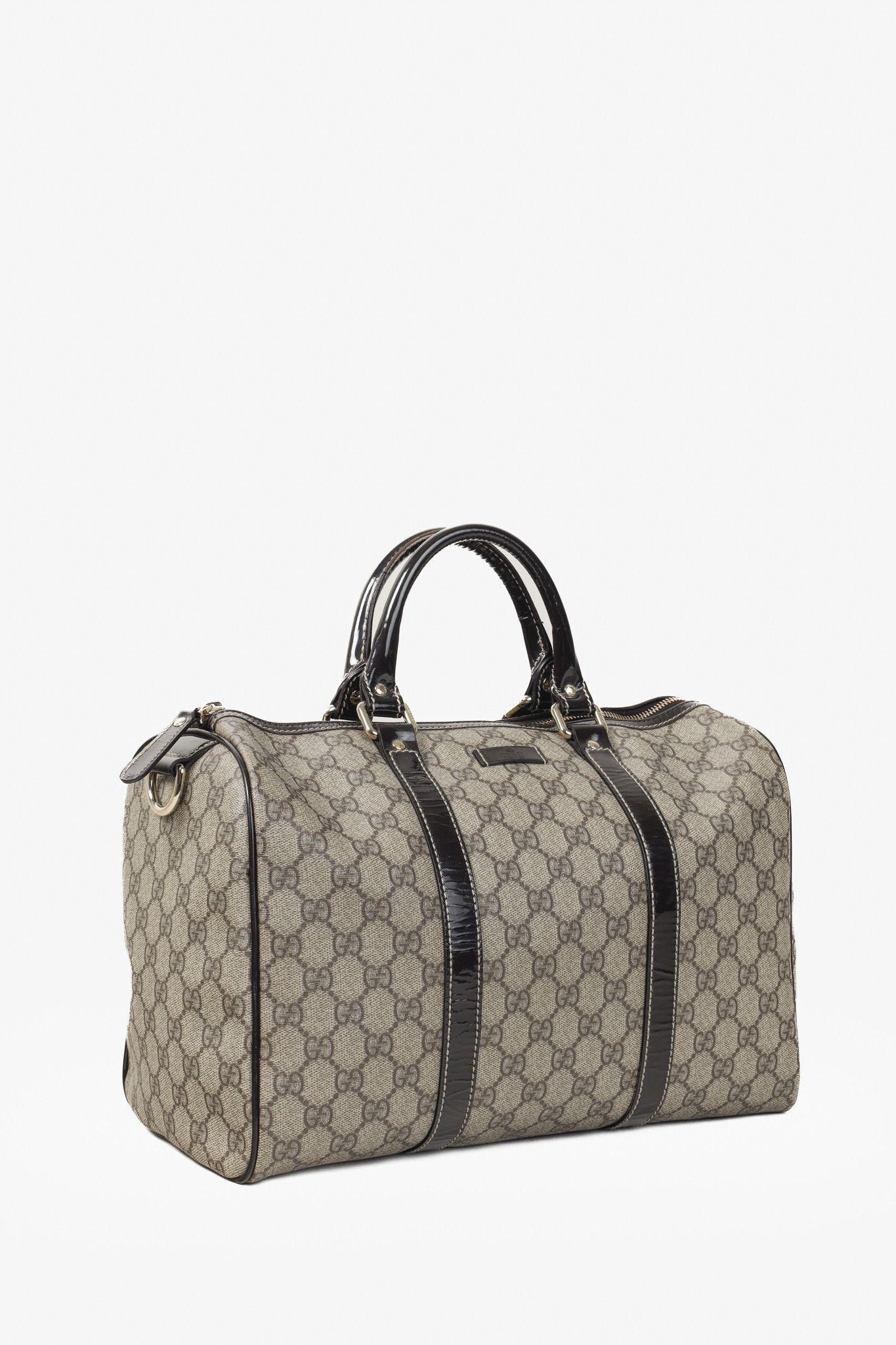 Gucci Gucci Brown Patent Medium GG Joy Boston Bag Size ONE SIZE - 2 Thumbnail