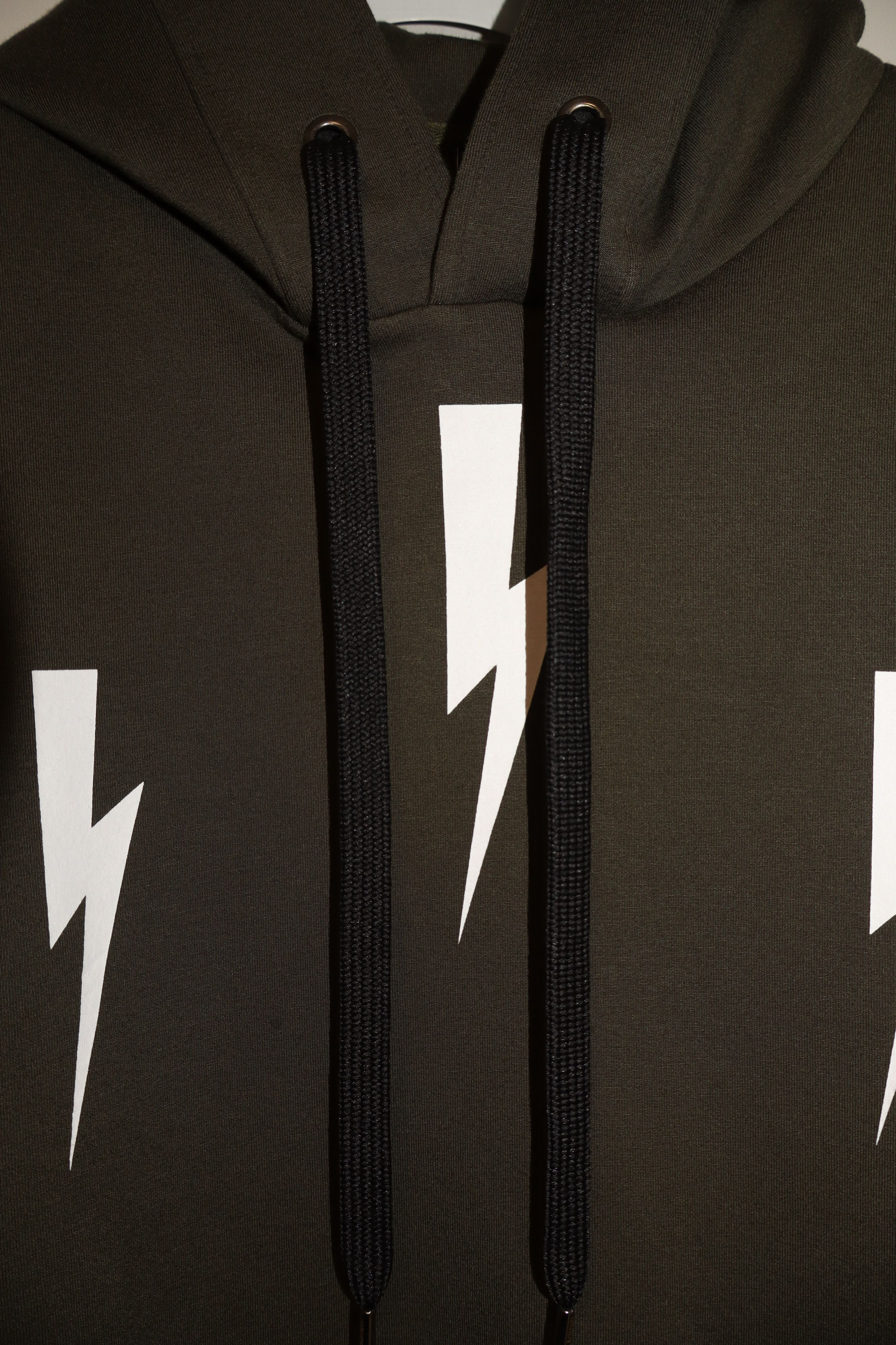Neil Barrett Bolt print neoprene hoodie * Size M* Size US M / EU 48-50 / 2 - 3 Thumbnail