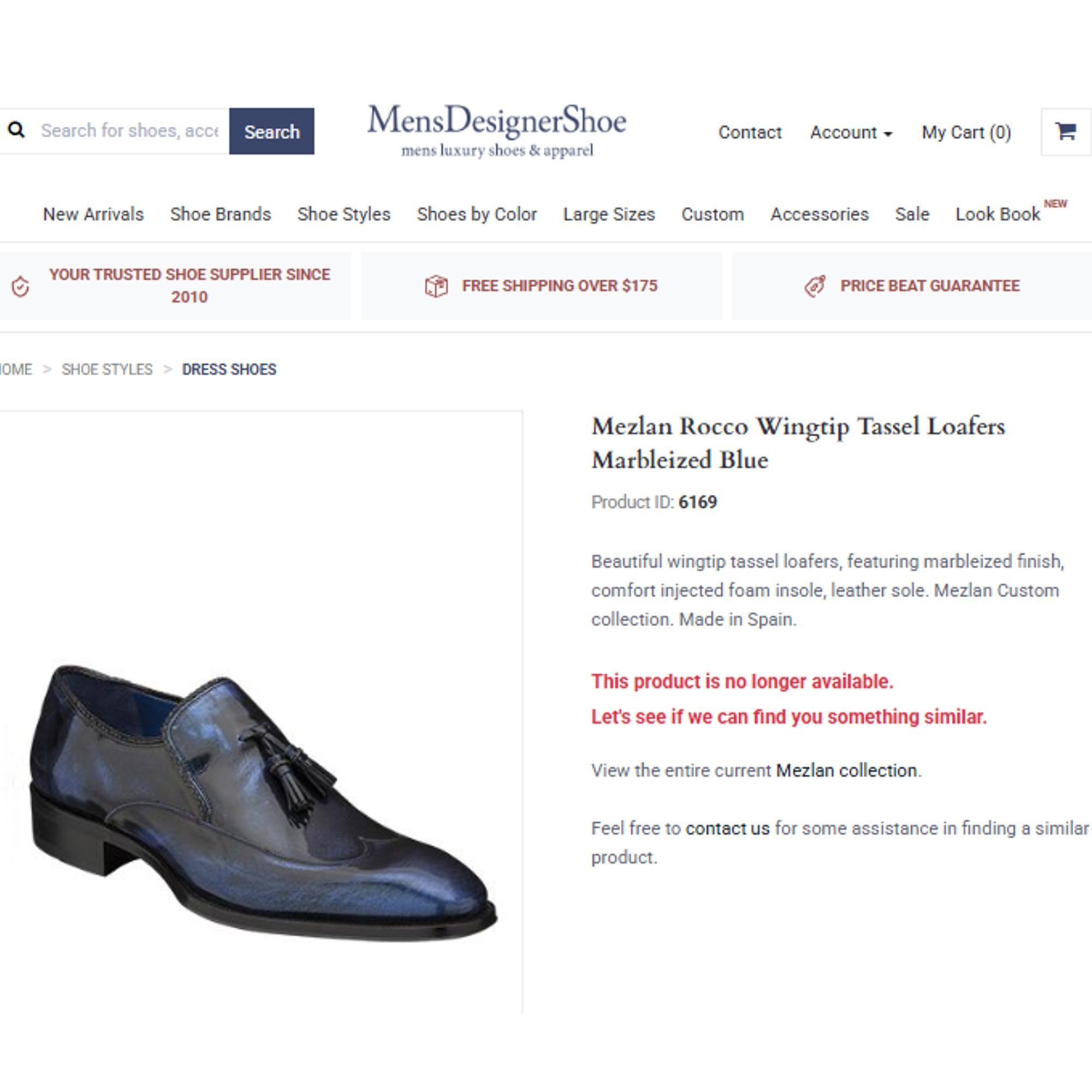 Mezlan Mezlan Custom Marbleized Blue Leather Dress Shoe 8.5 Wingtip Size US 8.5 / EU 41-42 - 18 Thumbnail
