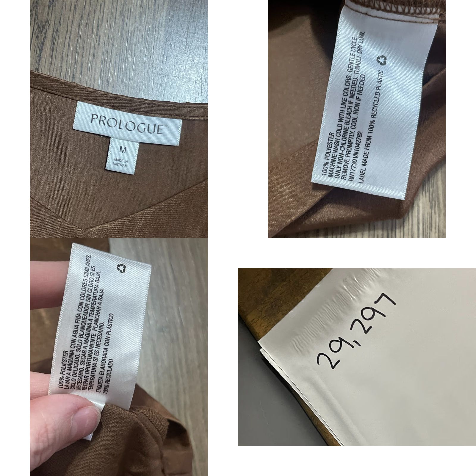 Vintage Prologue Tank Top Women's Size M Brown Sleeveless V-Neck Pullover Casual Modern Womens Tank M Brown Prologue Size M / US 6-8 / IT 42-44 - 8 Thumbnail