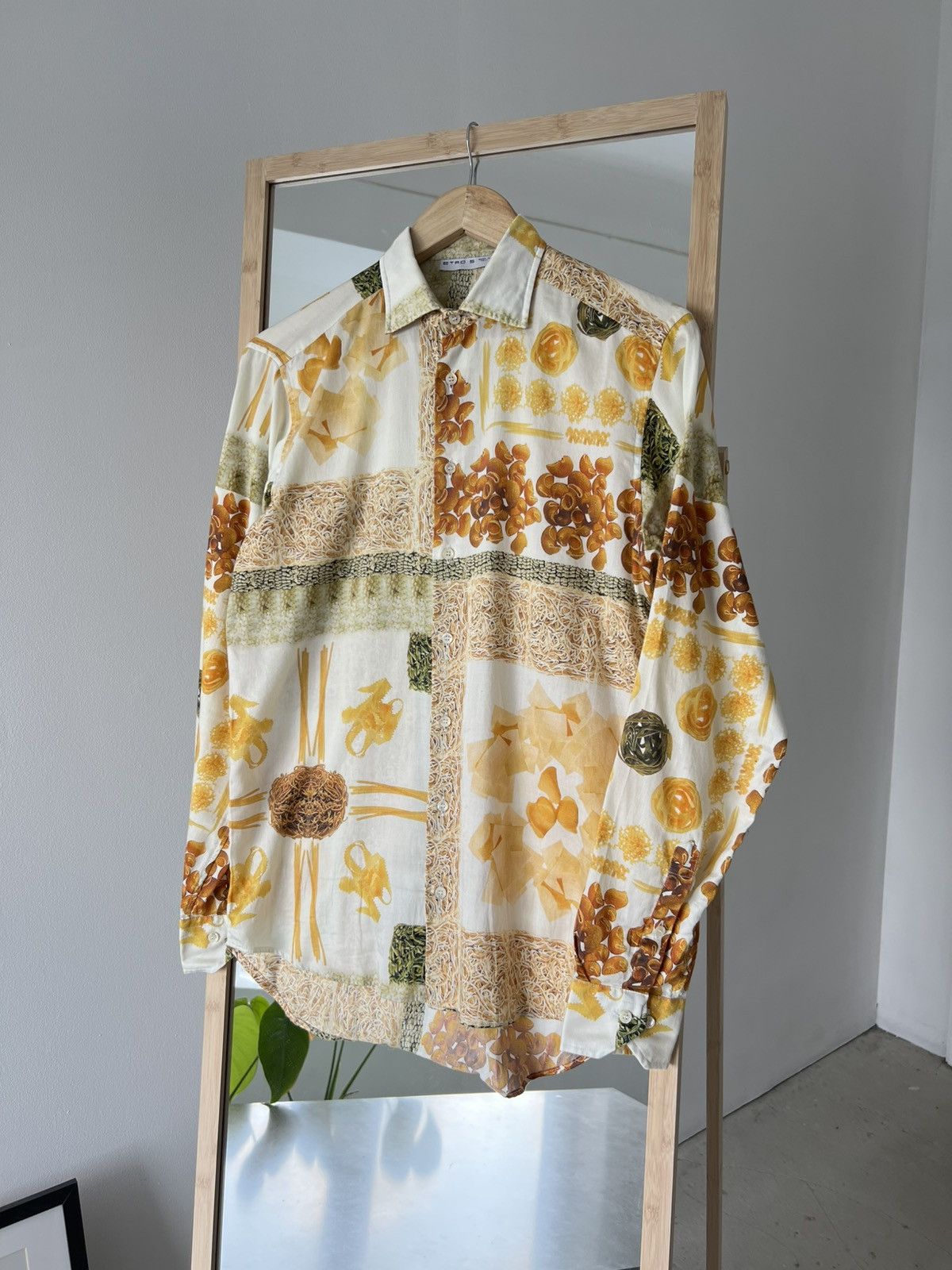 Etro Multicolor Pasta Print Cotton Shirt S