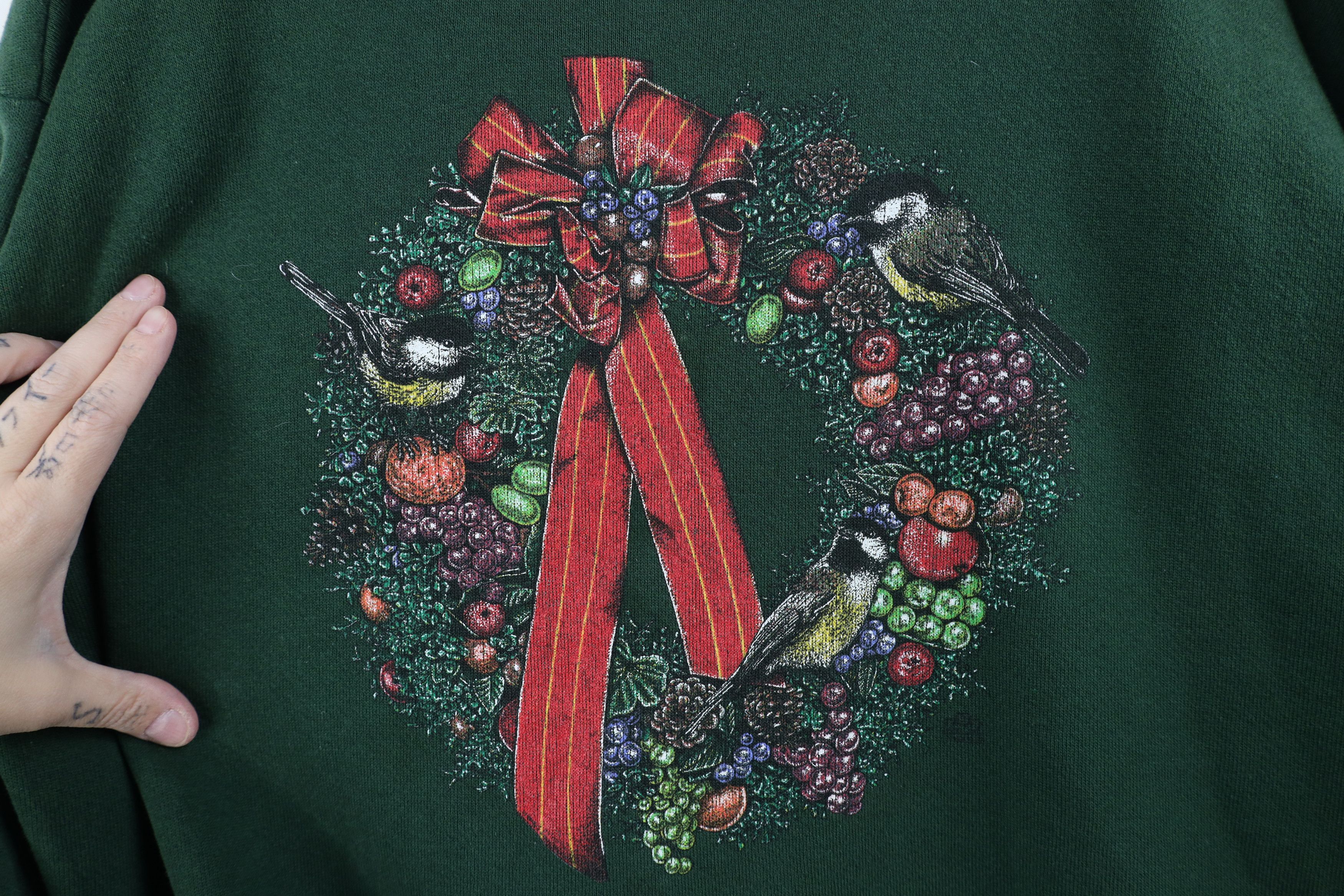 Vintage Vintage 90s Streetwear Christmas Bird Crewneck Sweatshirt Size L / US 10 / IT 46 - 4 Thumbnail