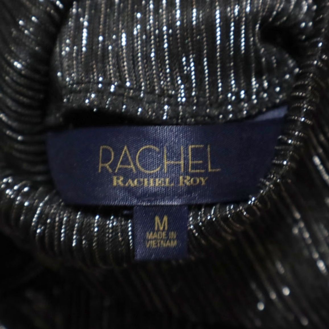 Vintage Rachel Ray Shirt Women M Metallic Turtleneck Over Striped Long Sleeve Steel 2020s Womens Size M / US 6-8 / IT 42-44 - 6 Thumbnail