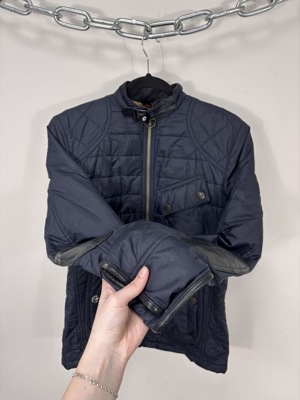 Barbour Barbour Steve McQueen Men’s Navy Blue Quilted Jacket Size US S / EU 44-46 / 1 - 11 Thumbnail