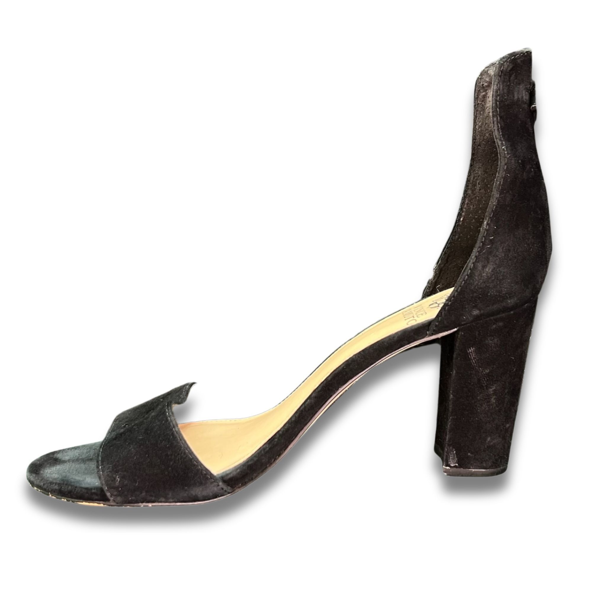Vince Camuto Vince Camuto Black Suede Ankle Strap Heels With Block Heel S Size US 9 / IT 39 - 3 Thumbnail