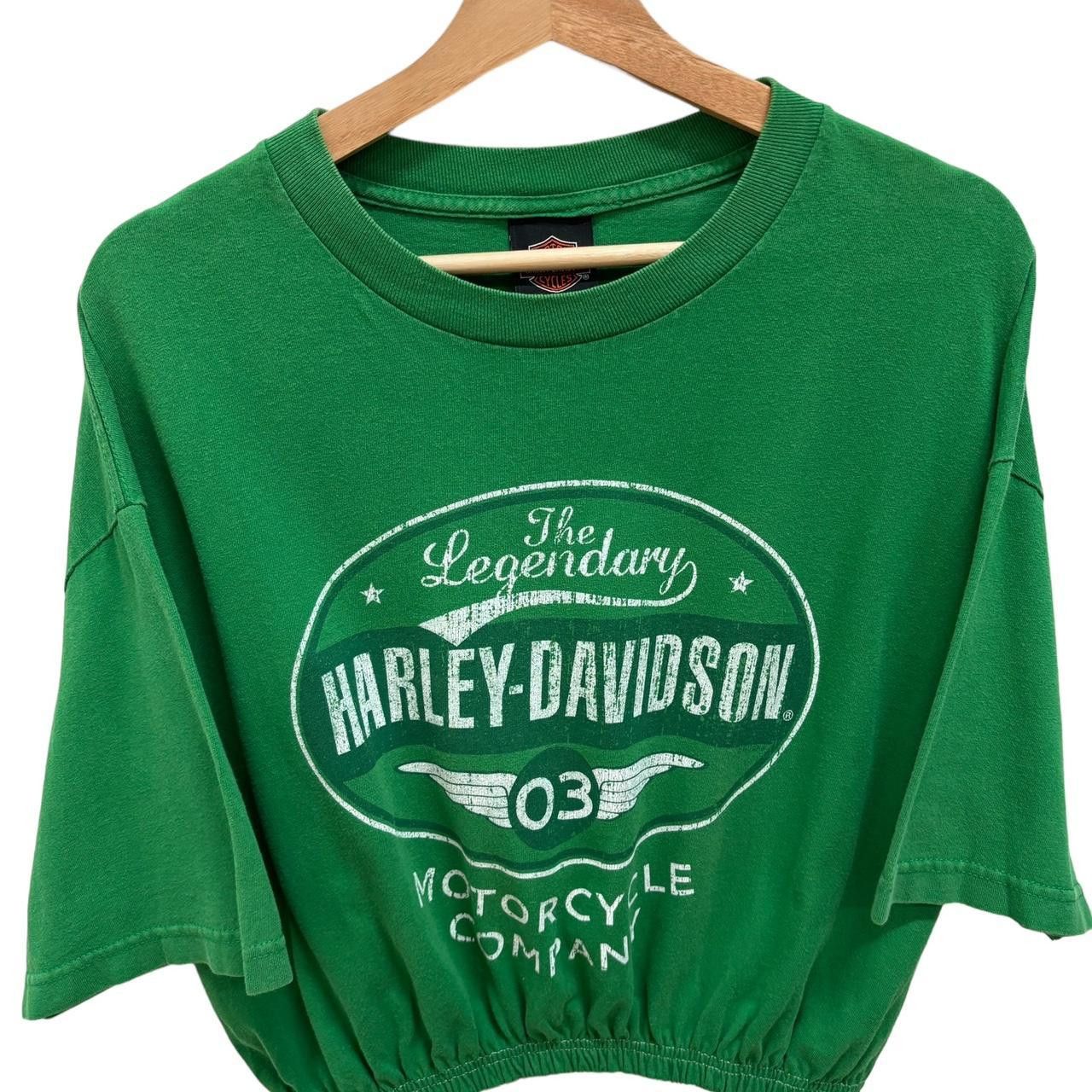 Harley Davidson × Vintage Vintage Harley Davidson crop top size:L Size L / US 10 / IT 46 - 2 Thumbnail