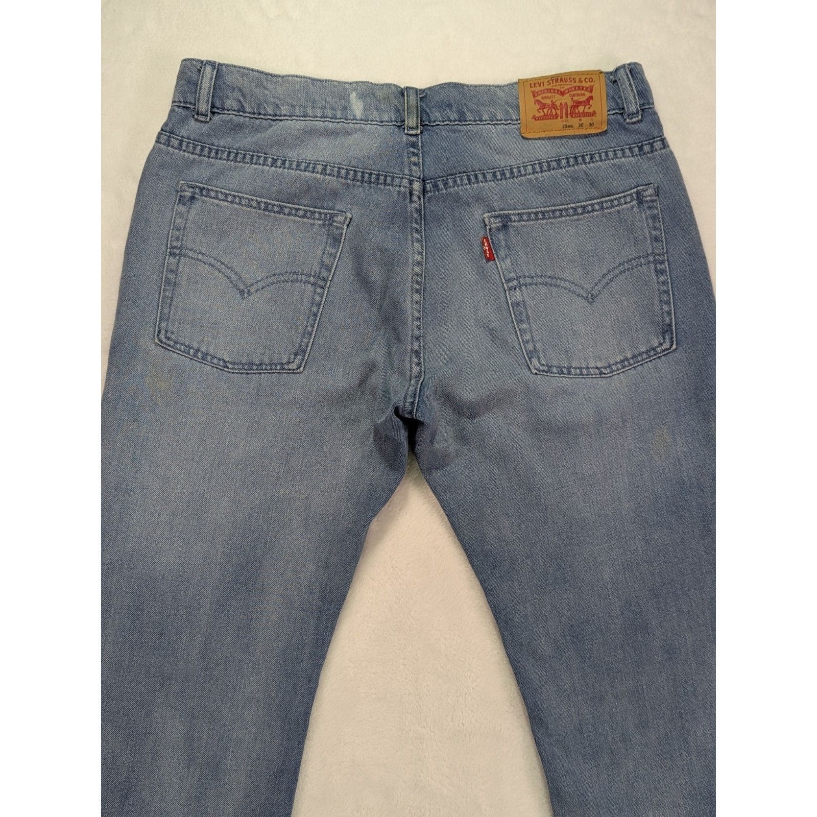 Levi's 511 Slim Sz 20 Reg W30 L30 Light Wash Distressed Boro Style Size 30" / US 8 / IT 44 - 10 Thumbnail