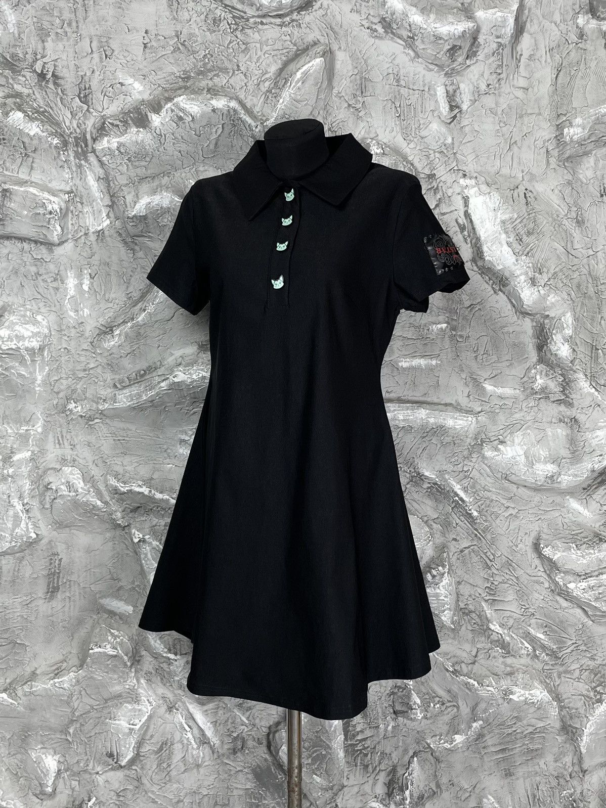 Killstar Killstar Y2K Cats Buttons Dress Gothic Punk Witch Style Size L / US 10 / IT 46 - 1 Thumbnail