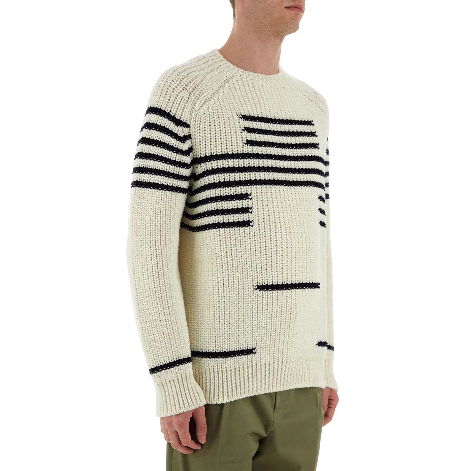 Loewe LOEWE Ivory Wool Blend Sweater New & Authentic (Men's size:L Size US L / EU 52-54 / 3 - 3 Thumbnail