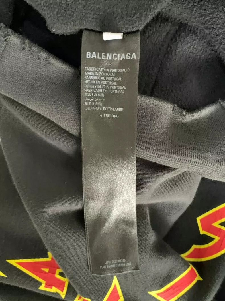 Balenciaga Balenciaga Destroy Flame Hoodie Size US XL / EU 56 / 4 - 4 Thumbnail