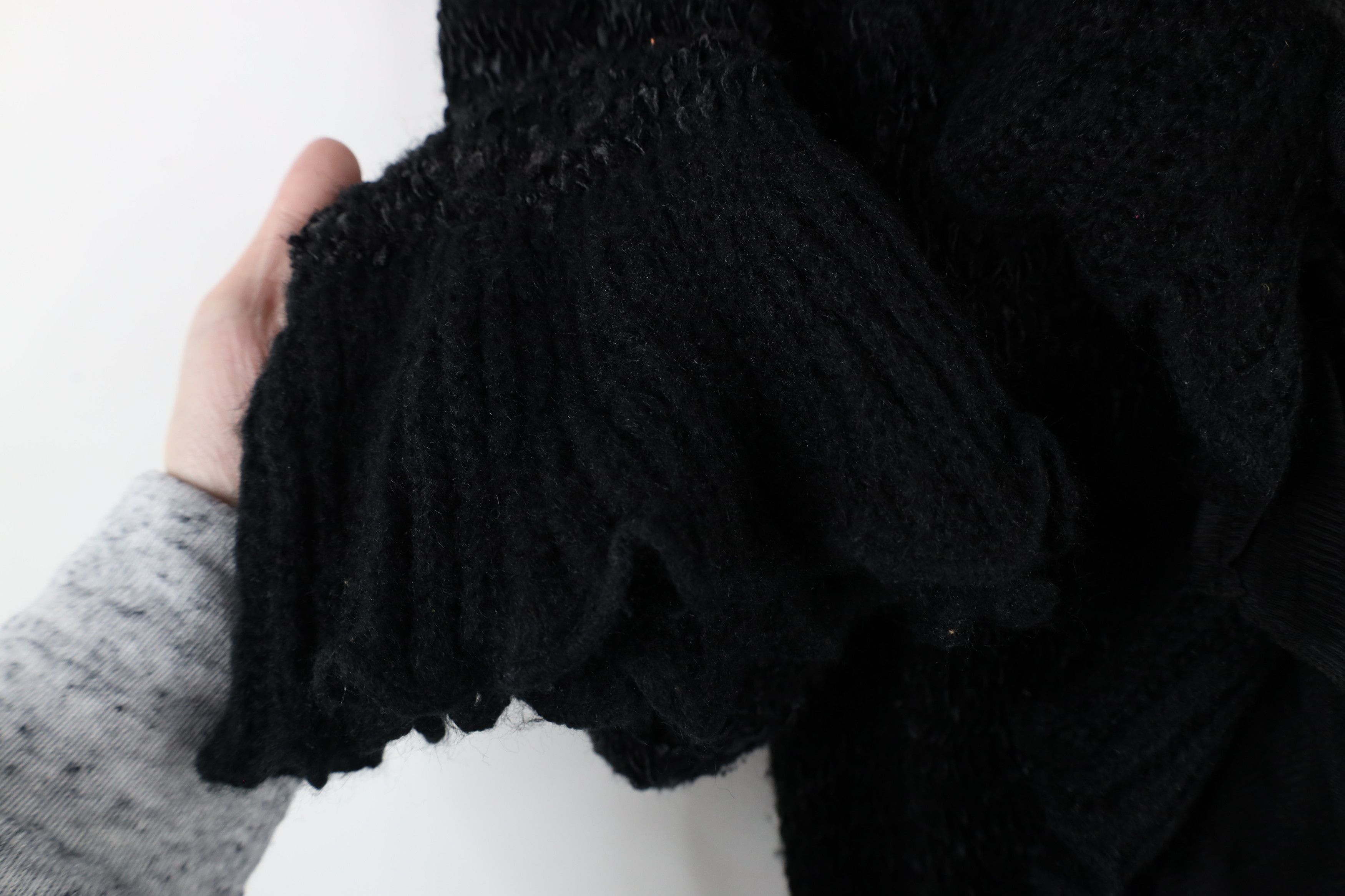 Vintage Vintage 90s Goth Ruffled Toggle Button Full Length Sweater Size XL / US 12-14 / IT 48-50 - 8 Thumbnail