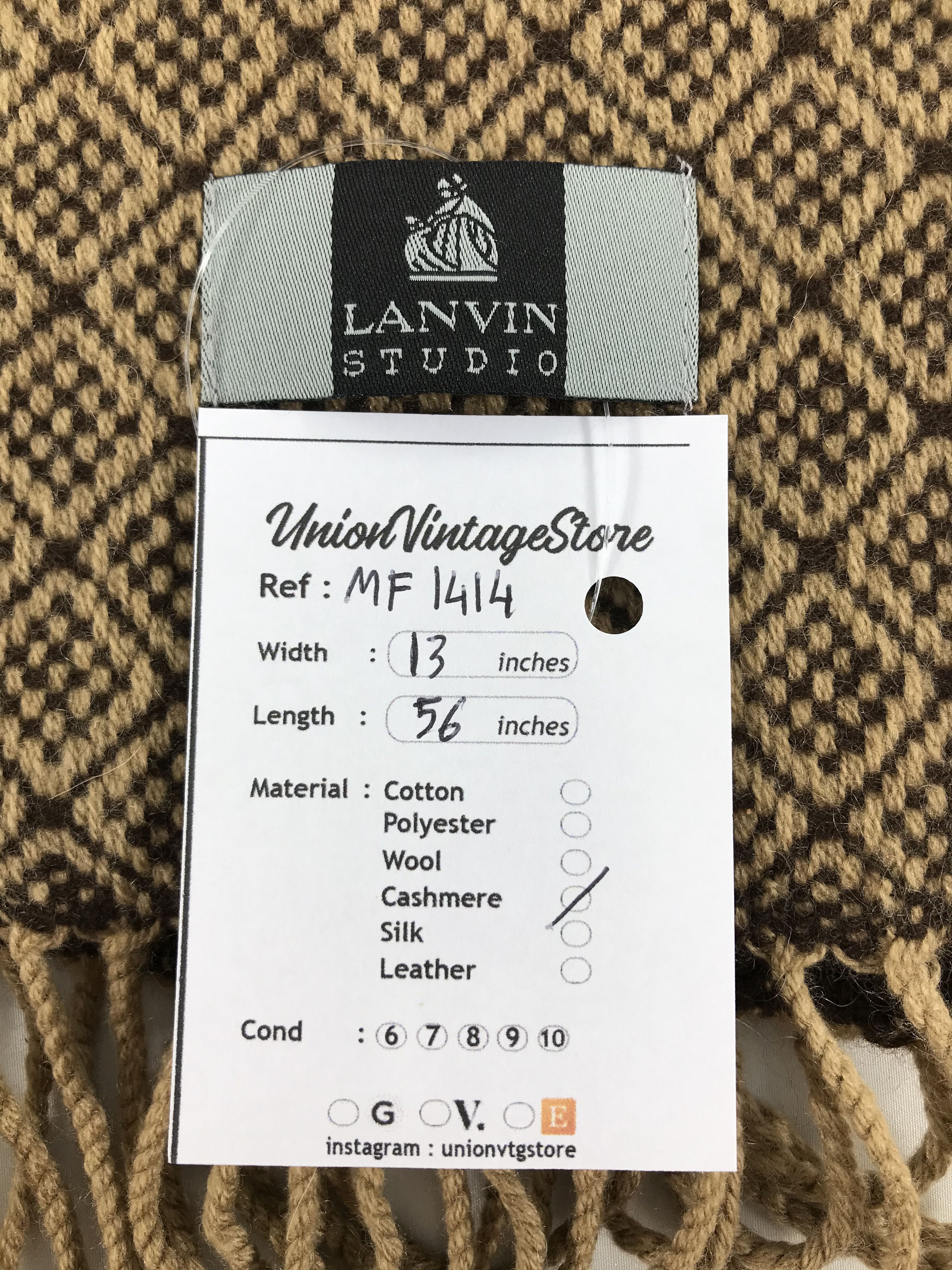 Lanvin Vintage Lanvin Scarf/Muffler/Neckwear MF1414 Size ONE SIZE - 4 Thumbnail