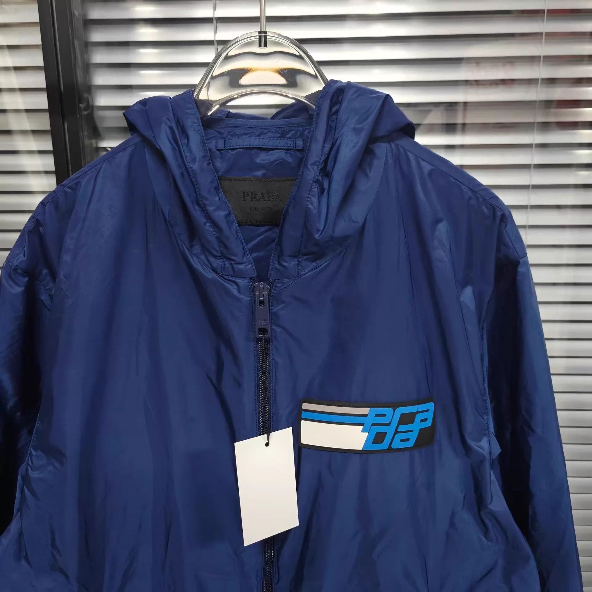 Prada Prada 99 New Slogan Shell Jacket Size 52 Size US L / EU 52-54 / 3 - 2 Thumbnail