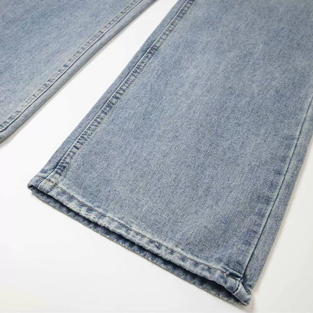 Vintage Retro distressed loose flared washed distressed jeans Size US 32 / EU 48 - 6 Thumbnail
