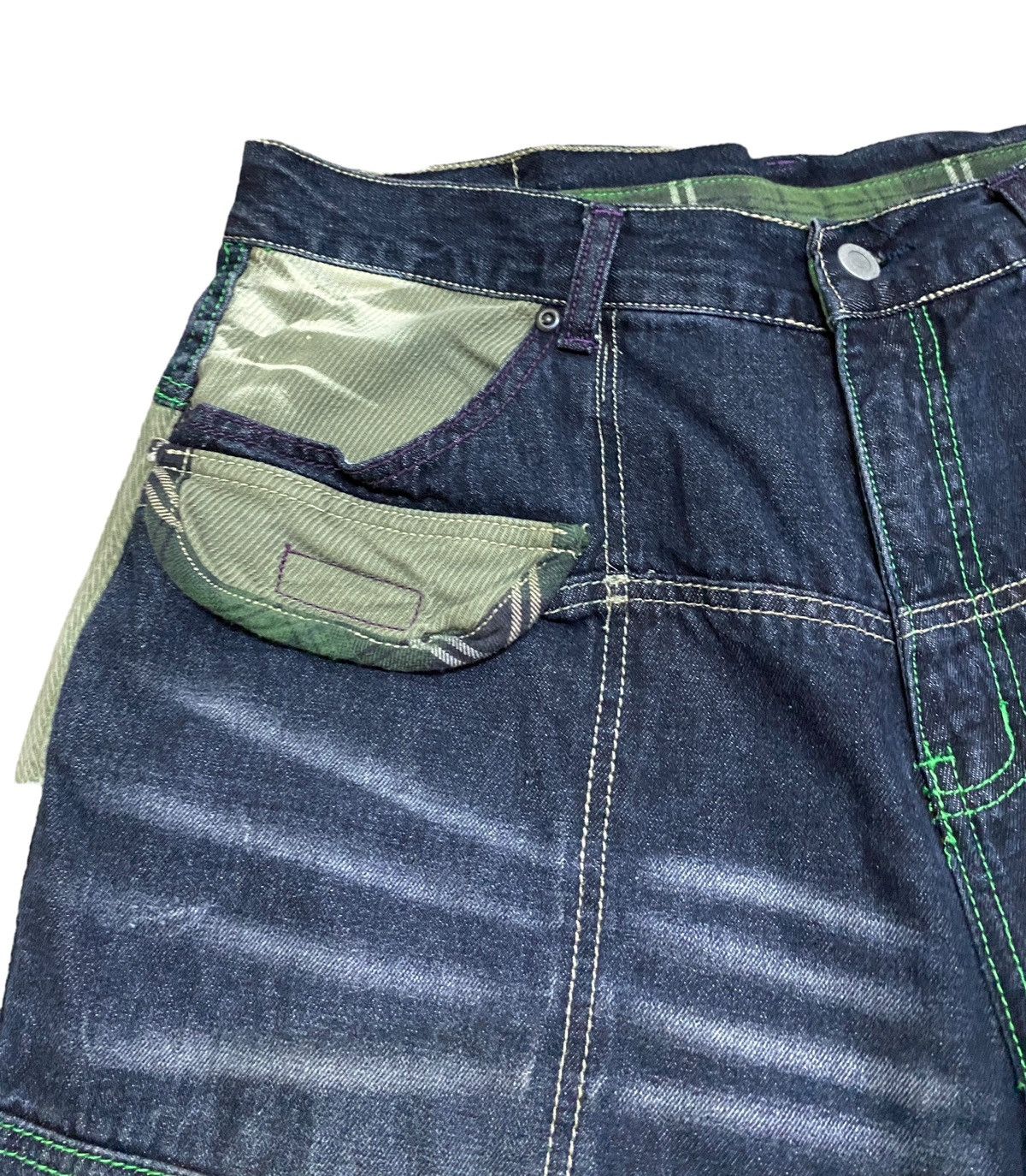 If Six Was Nine × Japanese Brand × Le Grande Bleu (L.G.B.) Rare Design Vintage Sacrifice Two Tone Codroy Jeans 2000s Size US 34 / EU 50 - 5 Thumbnail