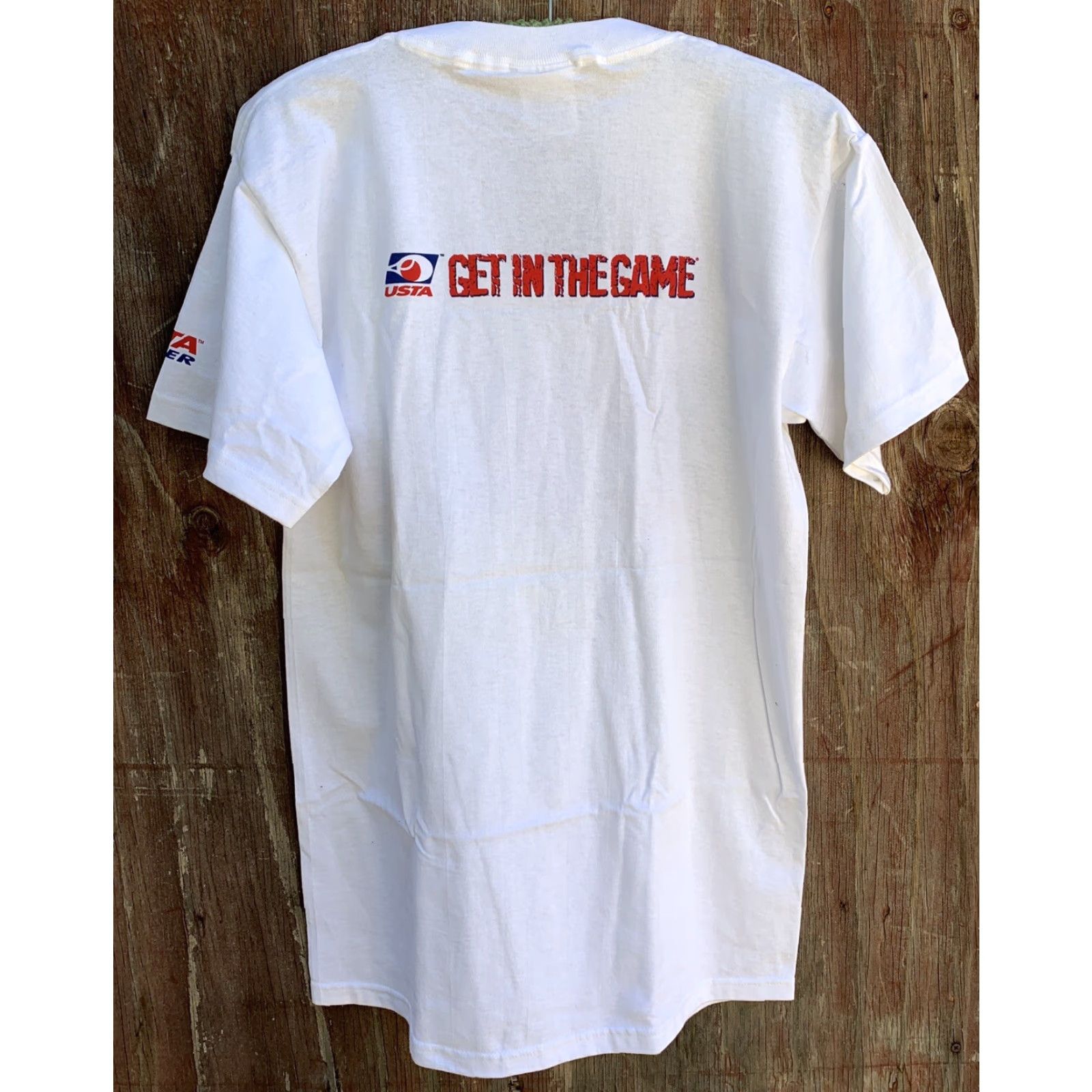 Vintage Santee Gold US Open Shirt US Open Graphic Tee Shirt Mens M White 1990s Decade 1998 Vintage Shirt USA USTA Official Licensed Product Size US M / EU 48-50 / 2 - 3 Thumbnail