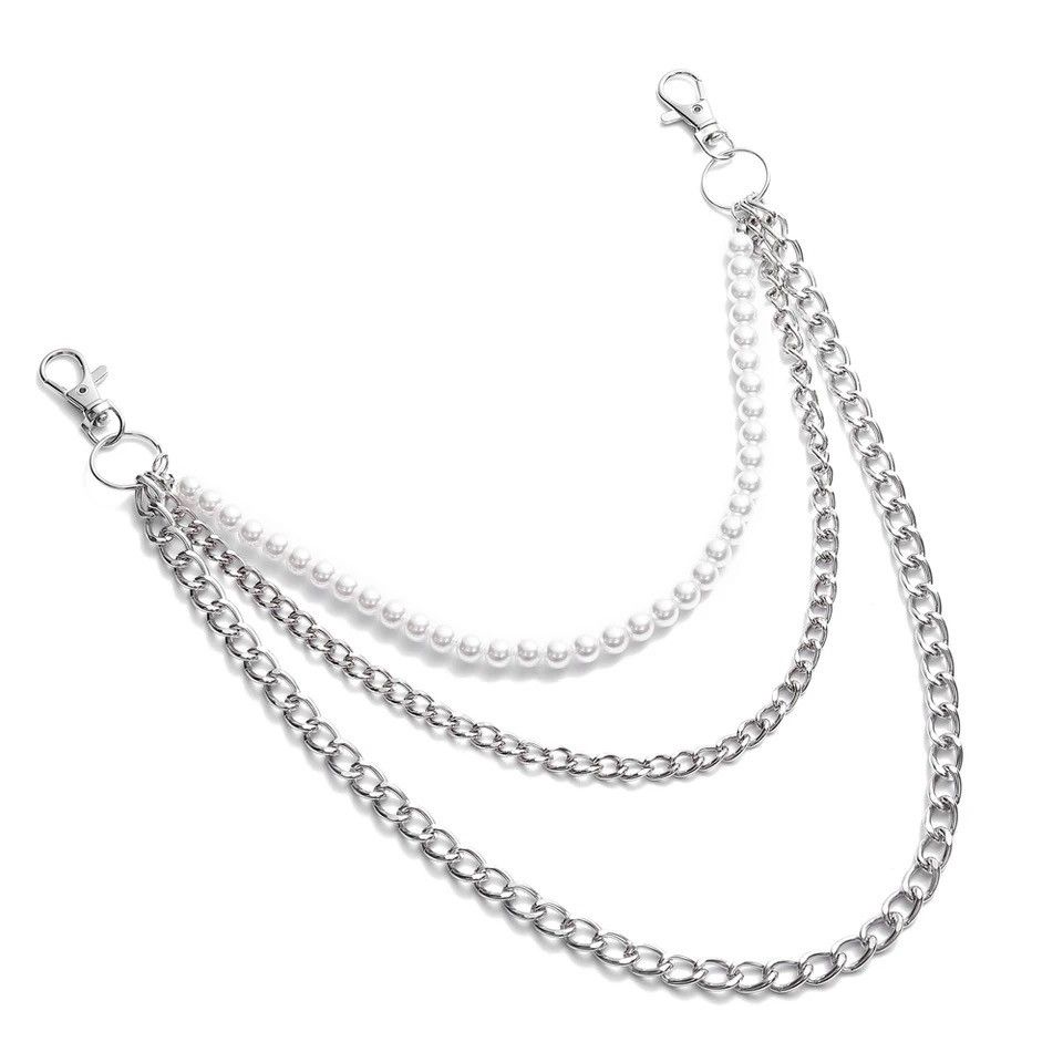 Jewelry Tassel Multi-chain Street Style Imitation Pearl Key Chains Size ONE SIZE - 3 Thumbnail