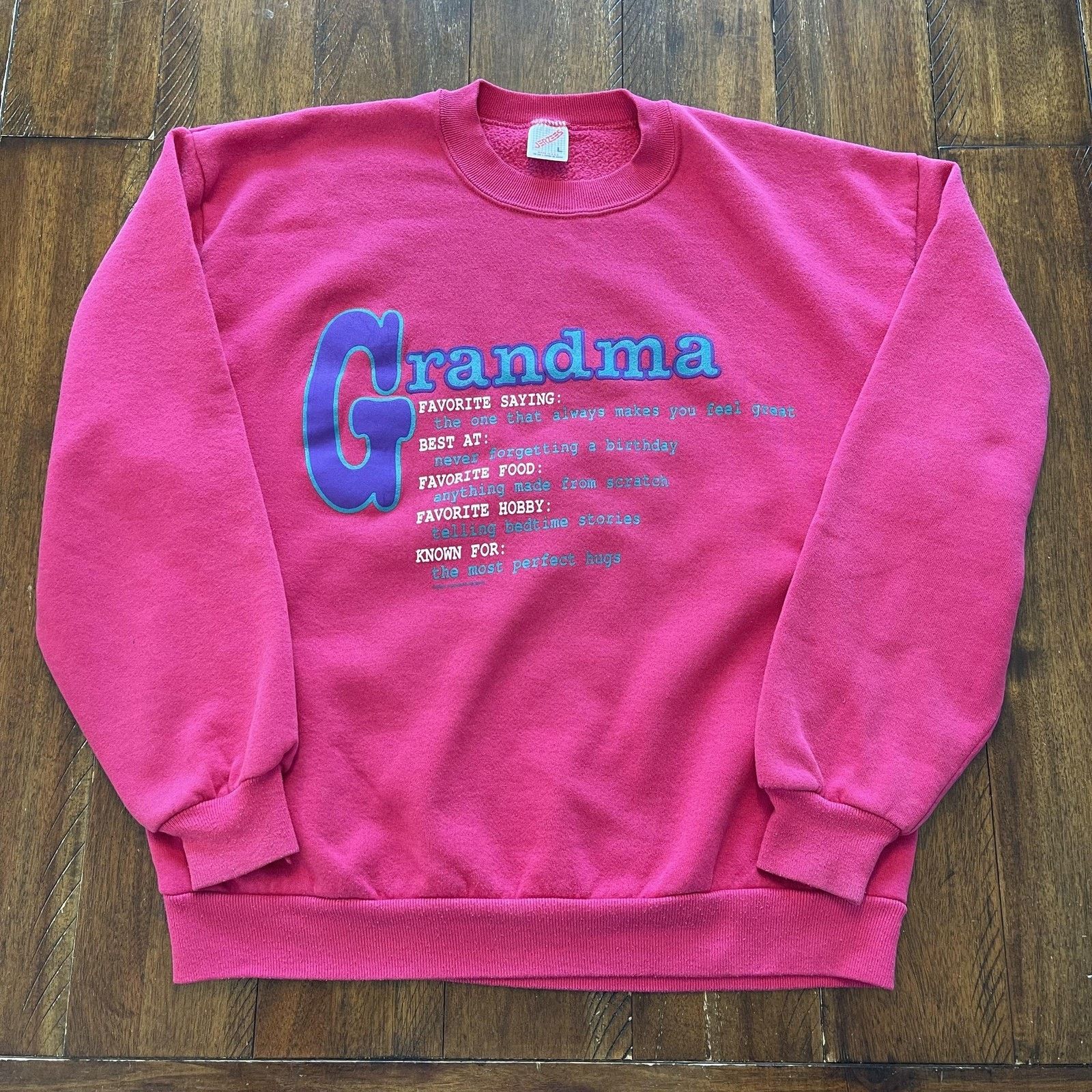 Jerzees Vtg Jerzees Sweatshirt Womens L Grandma Crewneck USA 90s Size L / US 10 / IT 46 - 2 Thumbnail