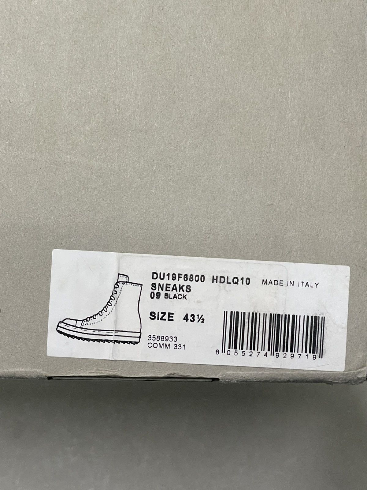 Rick Owens Drkshdw FW19 “So Cunt” Ramones Sneakers Size US 10.5 / EU 43-44 - 13 Thumbnail
