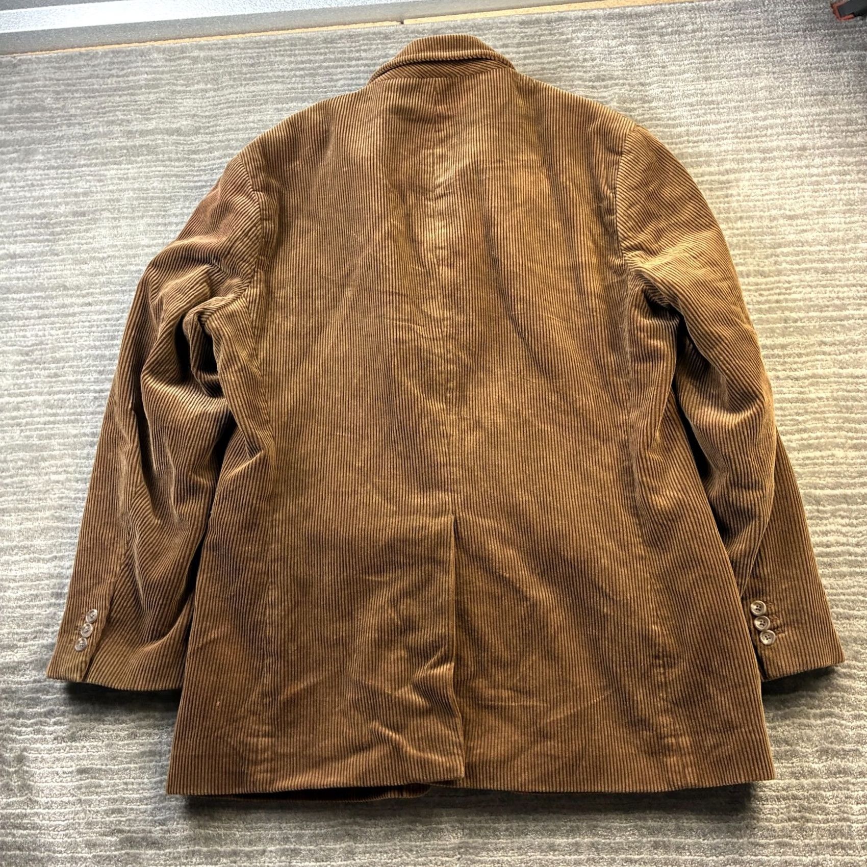 Polo Ralph Lauren VINTAGE Polo Ralph Lauren Blazer Mens Large Brown Corduroy 3 Button Front Three-Button Notch Lapel Single-Breasted Regular Fit Jacket Coat Size US L / EU 52-54 / 3 - 2 Thumbnail
