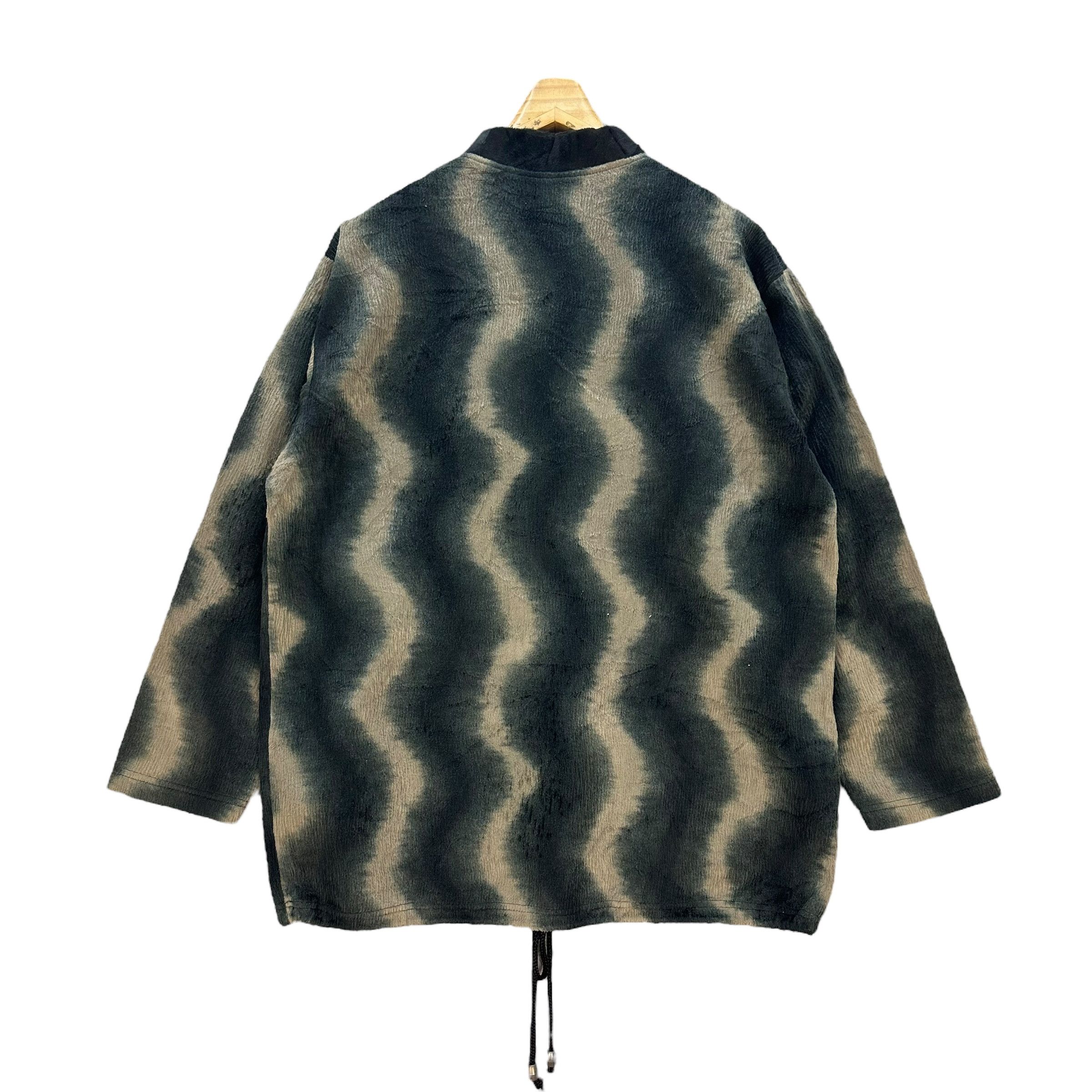 Japanese Brand GALFY VELVET V NECK OVERSIZED SWEATER #8745-024 Size US L / EU 52-54 / 3 - 10 Thumbnail