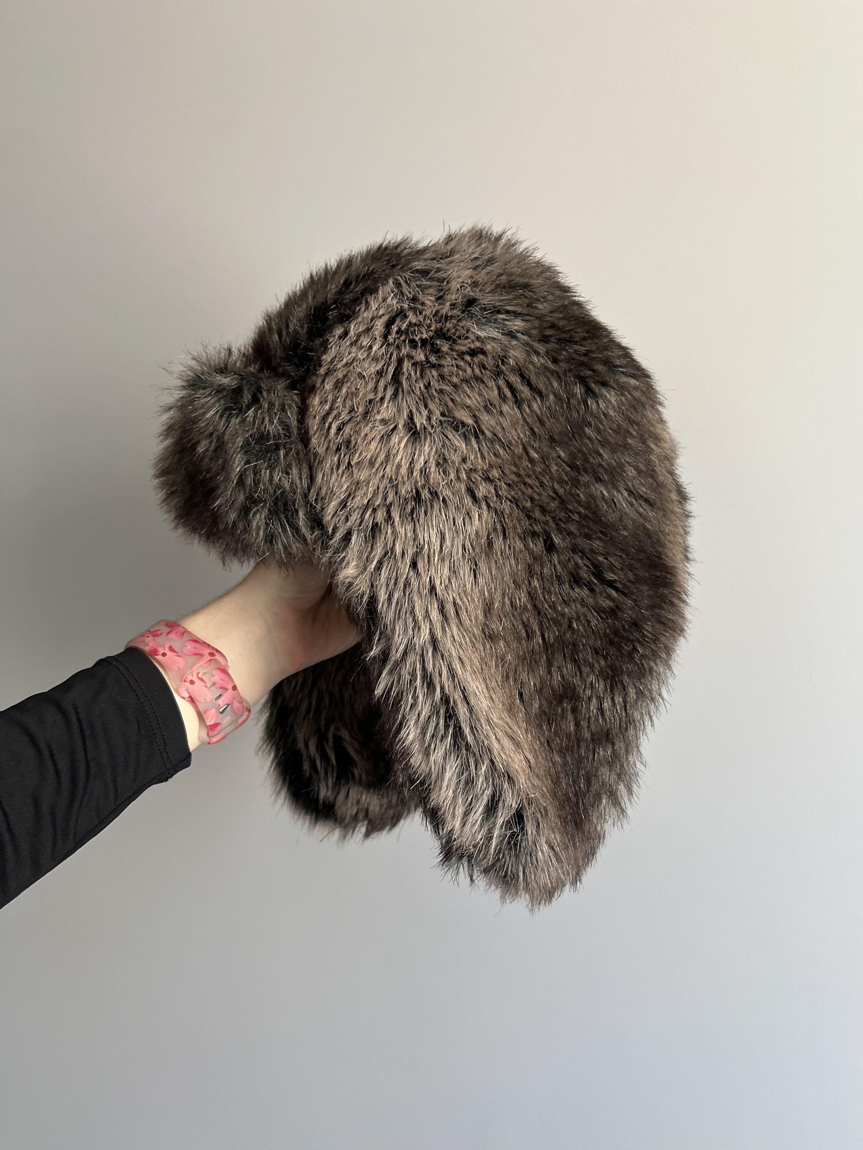 Ushanka Fur Trapper Hat Furry Mohair Y2k Japanese Alt Emo