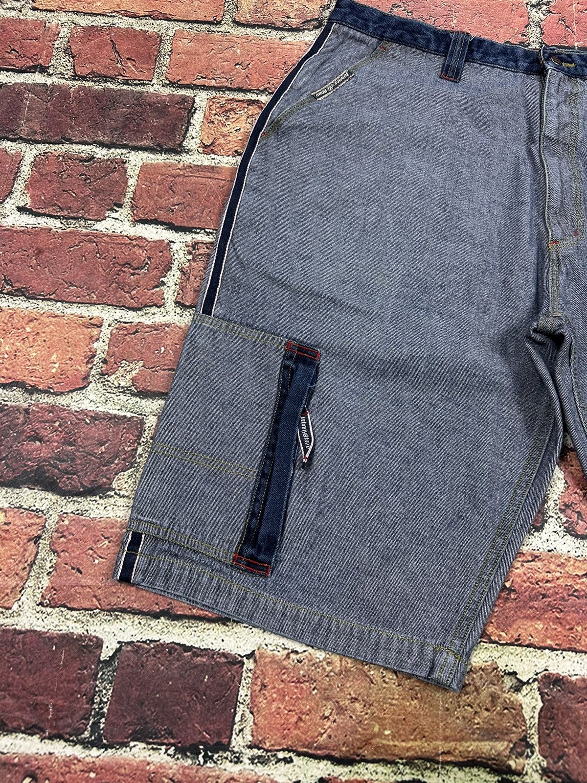 Vintage Vintage Johnny Blaze Denim Shorts Jorts Baggy Y2K Method Man Size US 38 / EU 54 - 5 Thumbnail