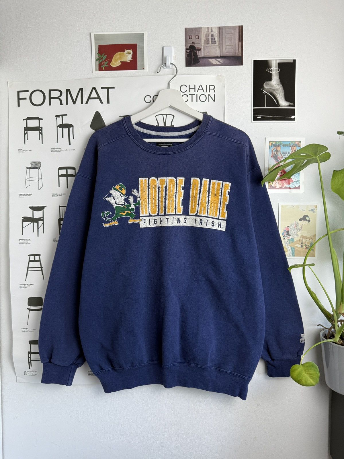 Starter Vintage 90s Starter Notre dame football collage sweatshirt L Size US L / EU 52-54 / 3 - 1 Thumbnail