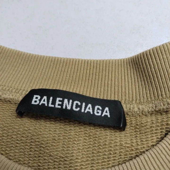 Balenciaga Balenciaga Balenciaga Brown Logo Relaxed Long Sleeve Sweat Size US XS / EU 42 / 0 - 1 Thumbnail