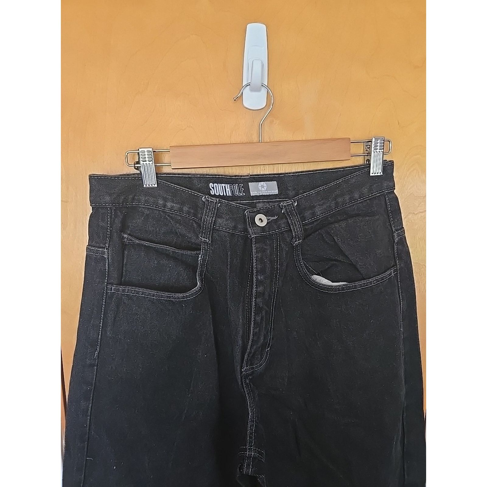 Southpole Vintage Southpole Jeans Mens 32x32 Black Baggy Grunge Y2K Size US 32 / EU 48 - 6 Thumbnail