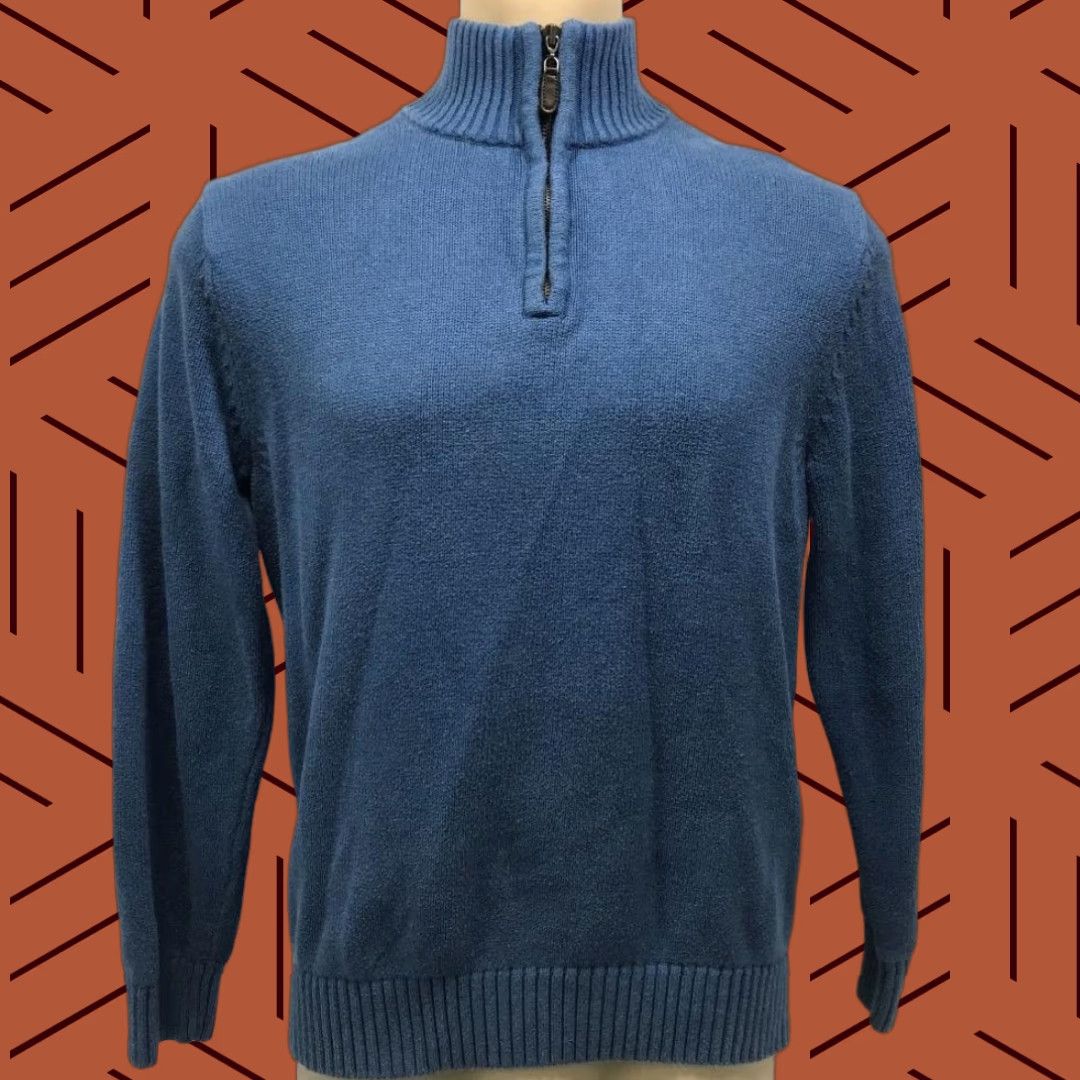 Vintage VINTAGE L.L. Bean Mens Blue Cotton Sweater Size L Size US L / EU 52-54 / 3 - 1 Thumbnail