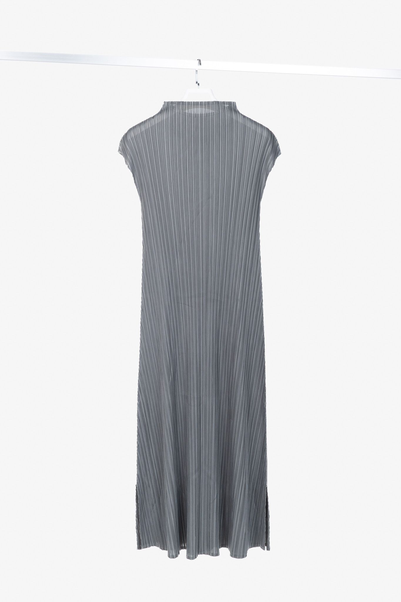 Other Grey Accordion-Pleated Metallic-Stripe Maxi Dress Size M / US 6-8 / IT 42-44 - 2 Thumbnail