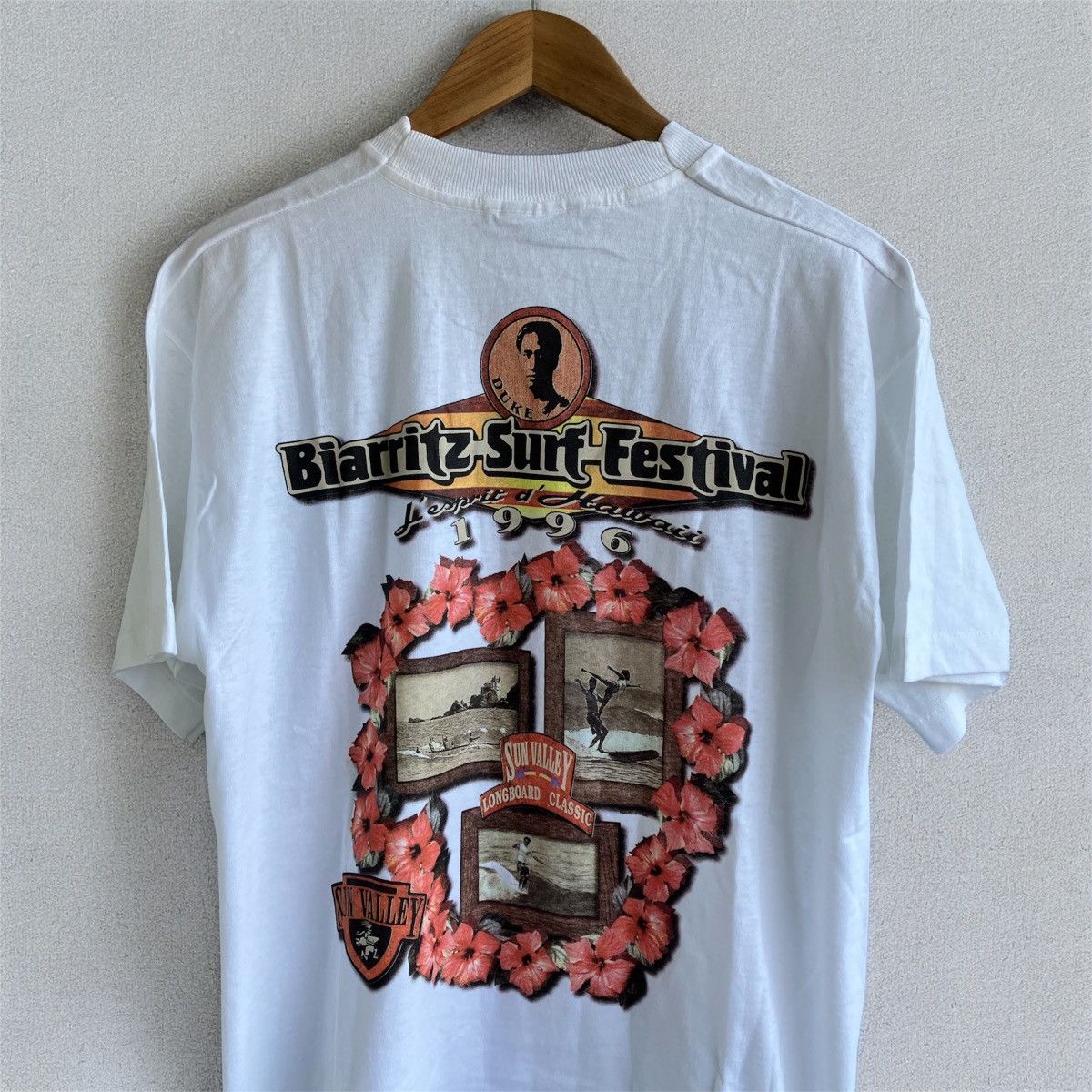 Vintage 90s Biarritz Surf Festival Tee Shirt L’esprit D’Hawaii Size US XL / EU 56 / 4 - 9 Thumbnail